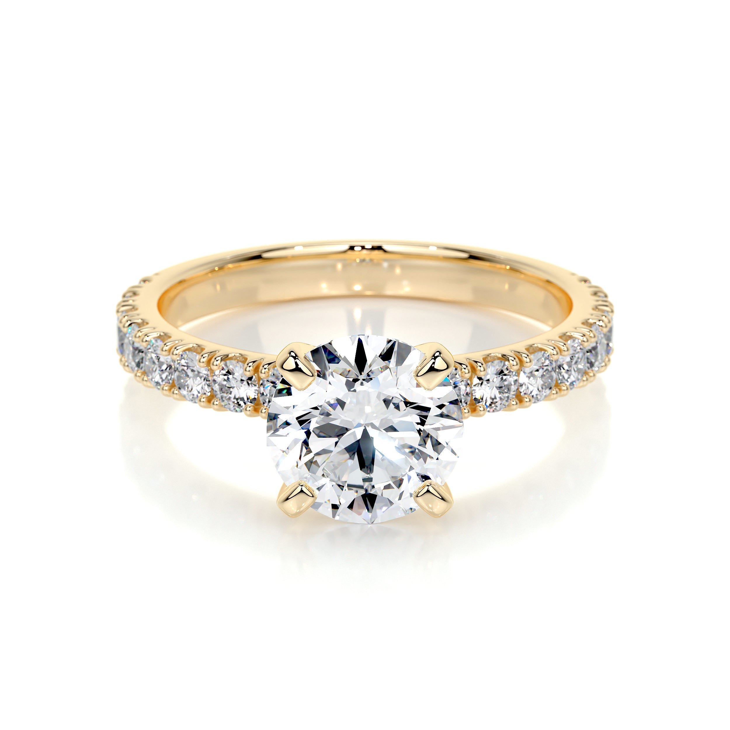 Alison Lab Grown Diamond Ring (2 Carat) -18K Yellow Gold