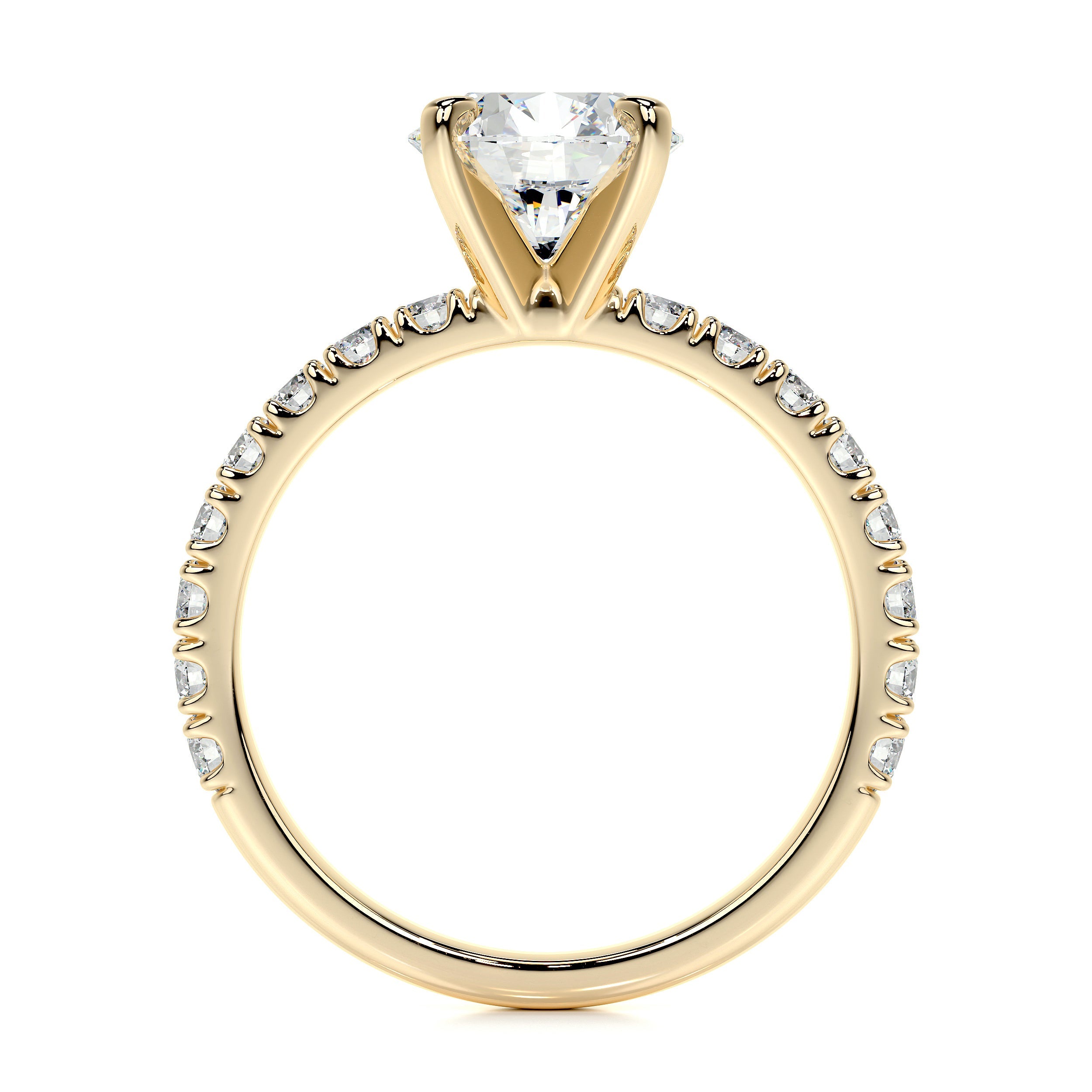 Alison Lab Grown Diamond Ring   (2 Carat) -18K Yellow Gold