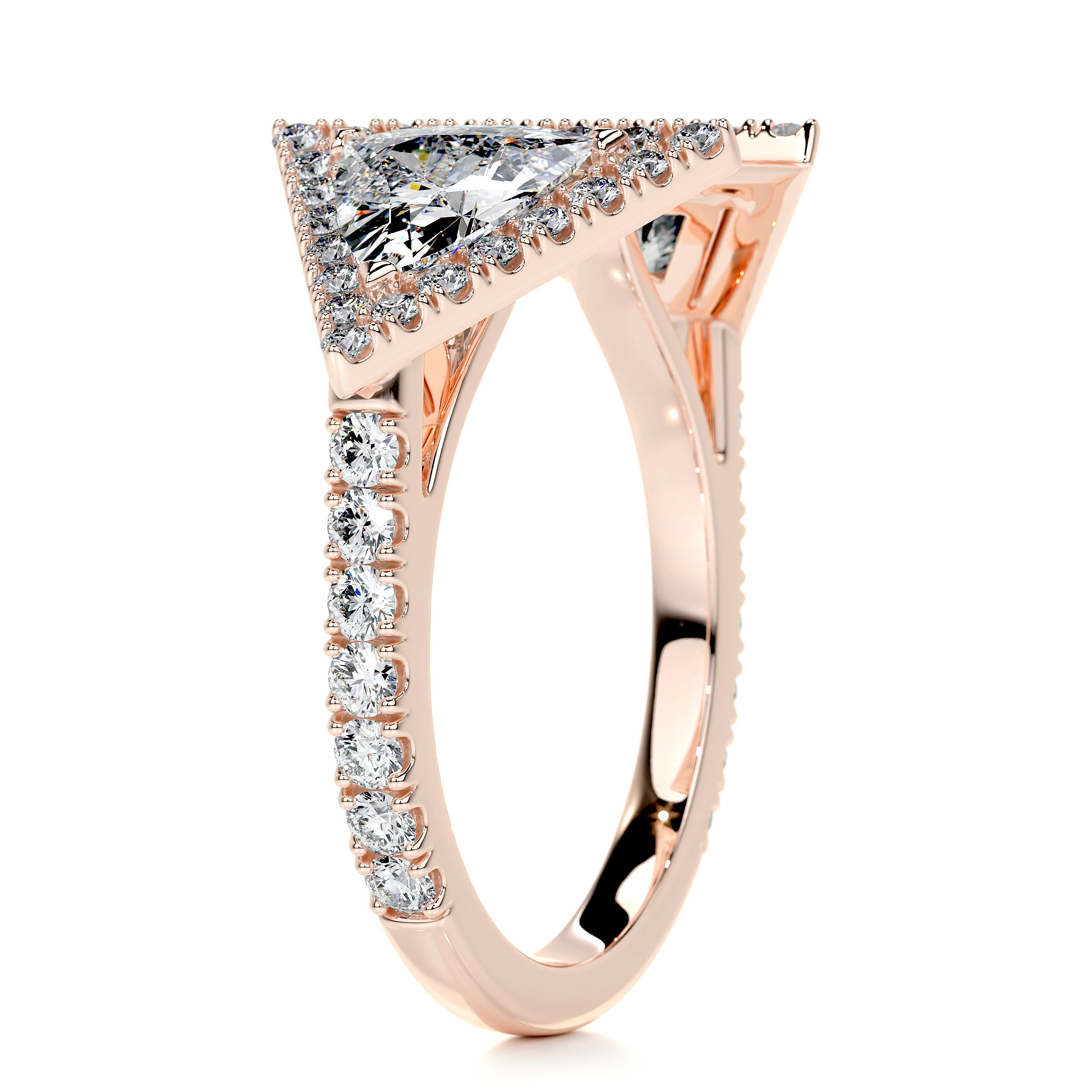 Jade Fashion Diamond Ring (1.5 carat) -14K Rose Gold