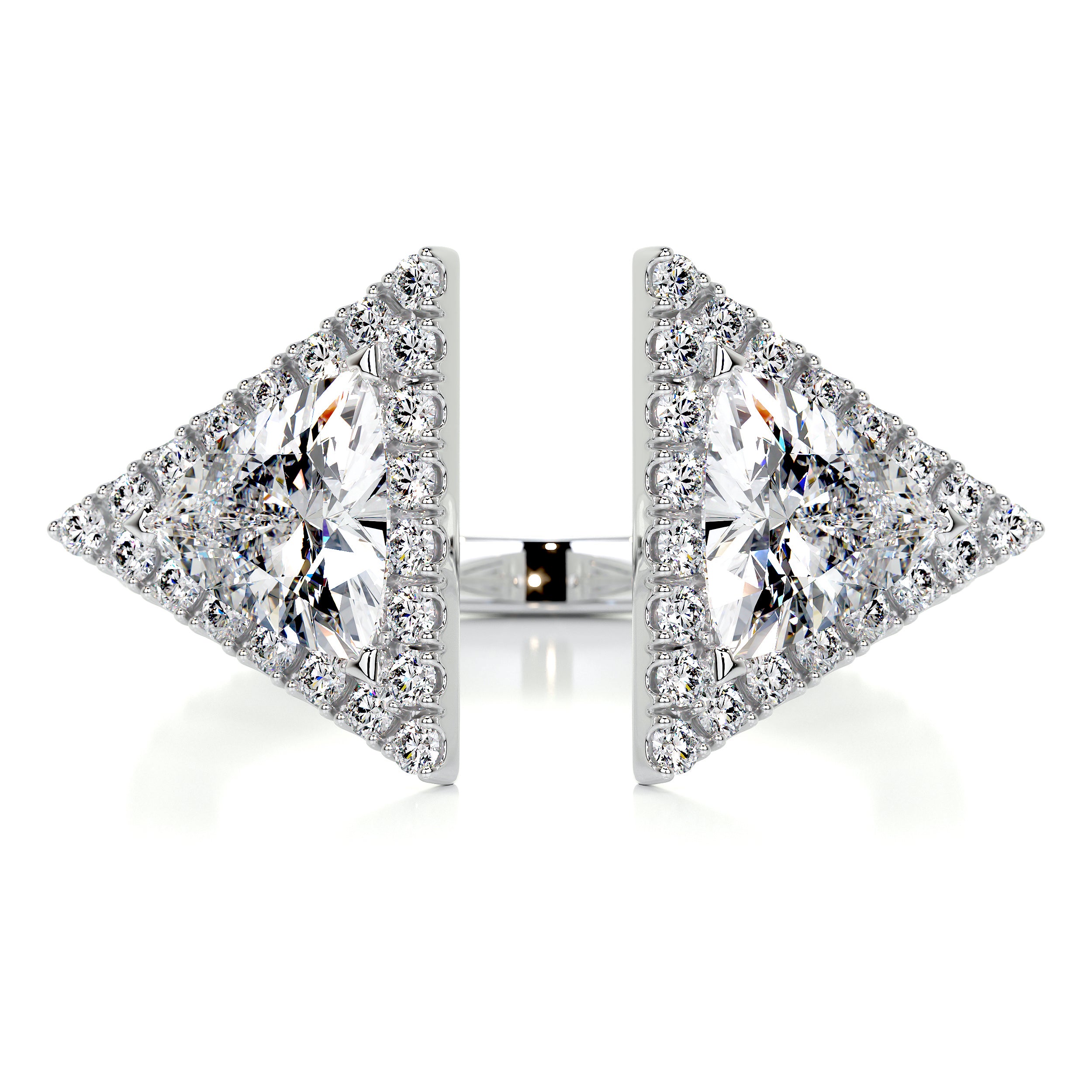 Jade Fashion Diamond Ring   (1.5 carat) -14K White Gold