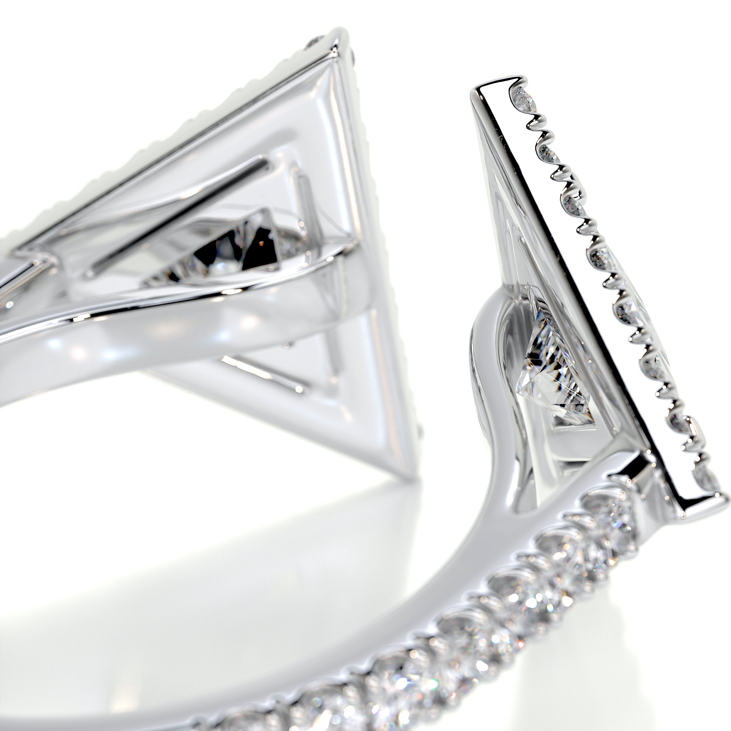 Jade Fashion Diamond Ring (1.5 carat) -14K White Gold