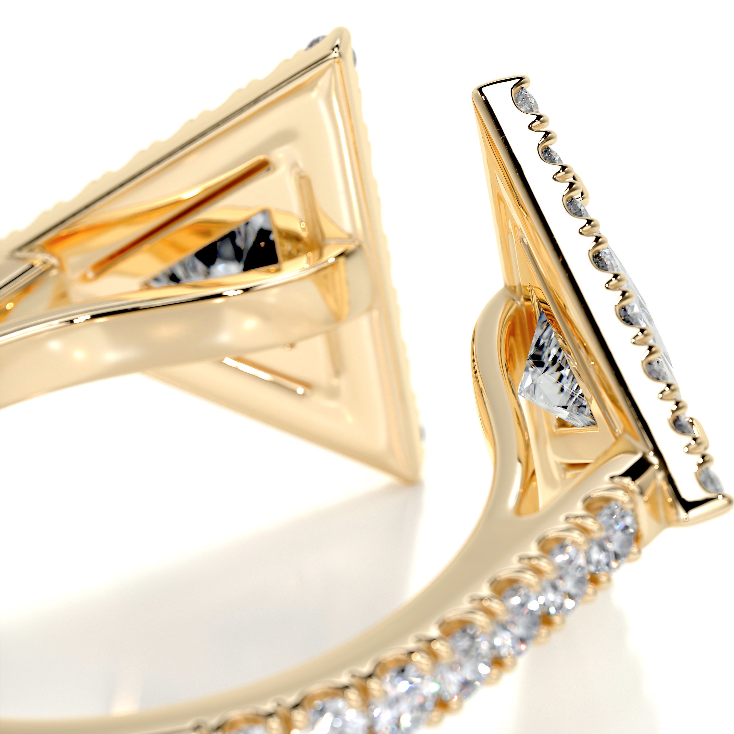 Jade Fashion Diamond Ring (1.5 carat) -18K Yellow Gold