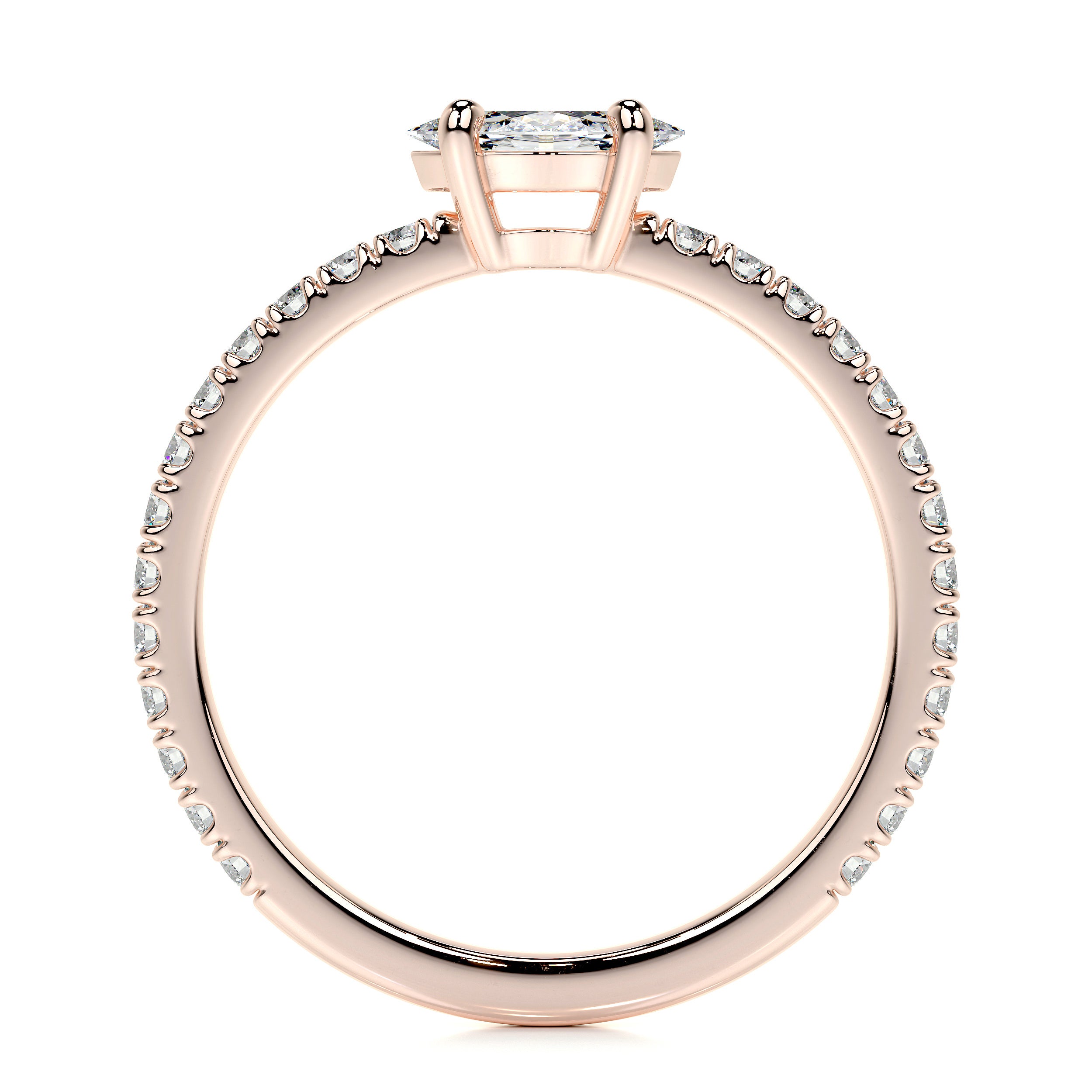 Chloe Marquise Lab Grown Stacking Ring (0.60 Carat) -14K Rose Gold