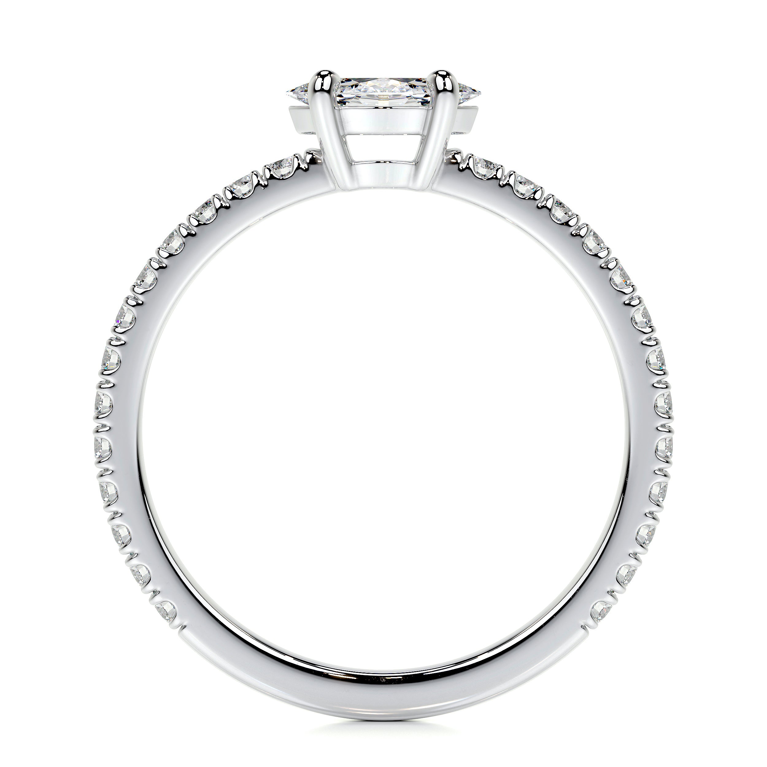Chloe Marquise Lab Grown Stacking Ring   (0.60 Carat) -Platinum