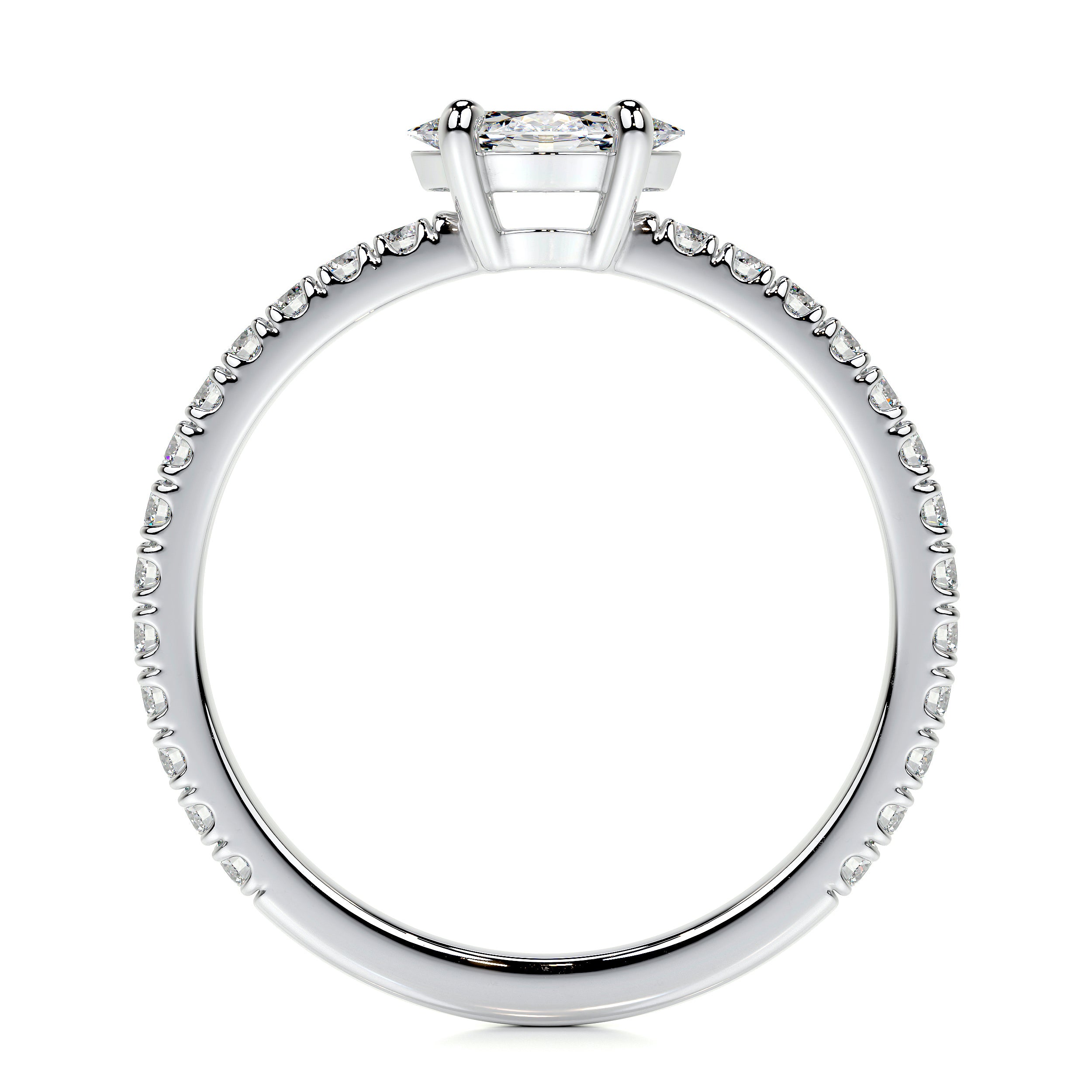 Chloe Marquise Lab Grown Stacking Ring (0.60 Carat) -Platinum
