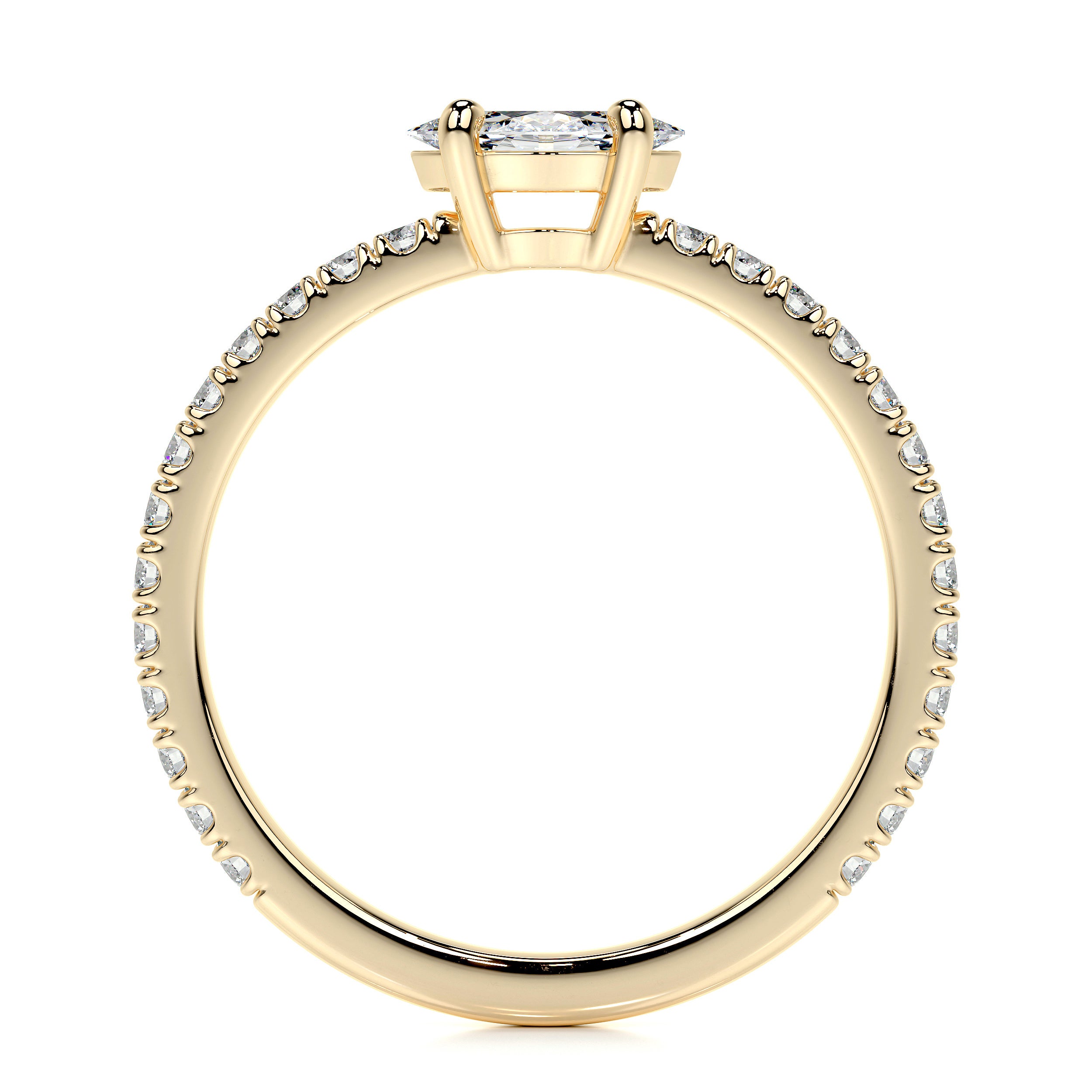 Chloe Marquise Lab Grown Stacking Ring (0.60 Carat) -18K Yellow Gold