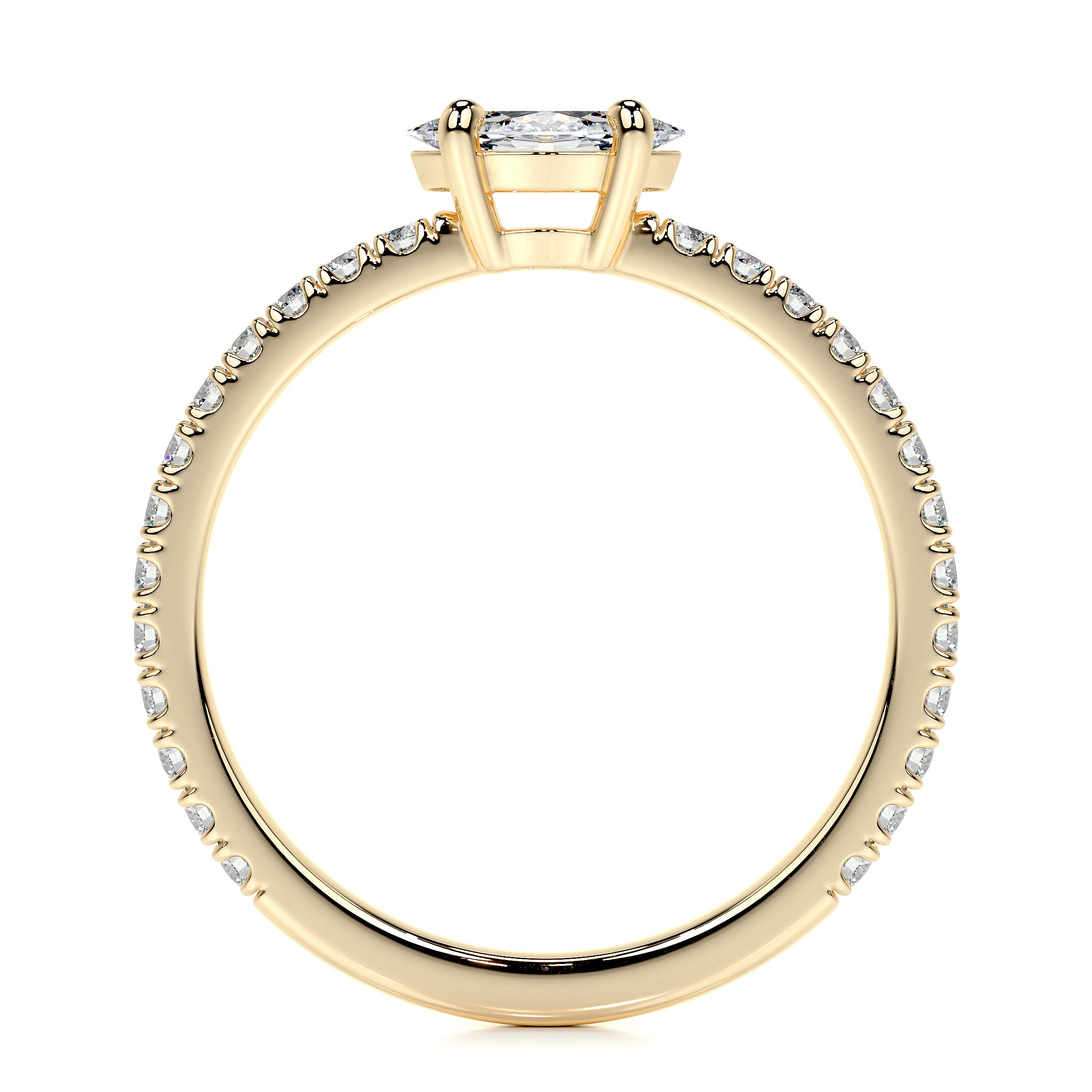 Chloe Marquise Lab Grown Stacking Ring   (0.60 Carat) -18K Yellow Gold