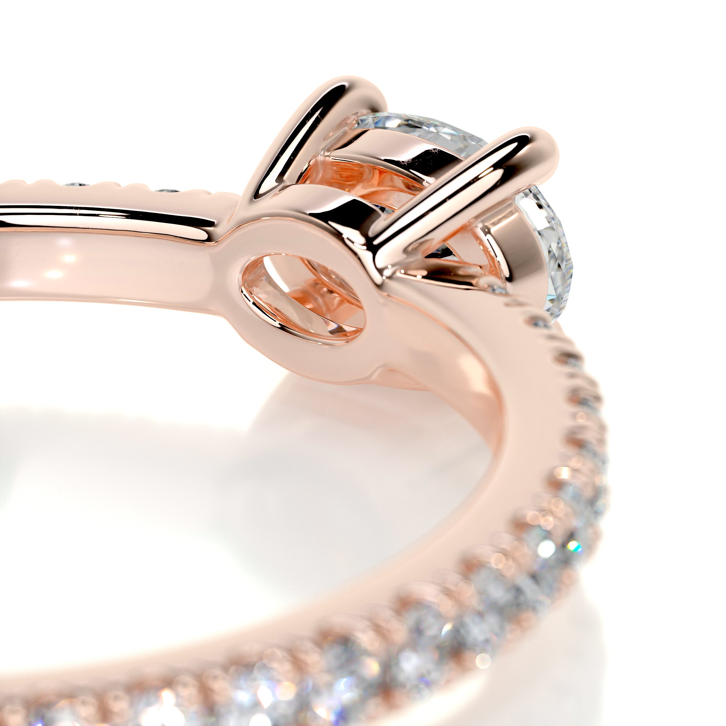 Chloe Oval Stacking Ring (0.55 Carat) -14K Rose Gold