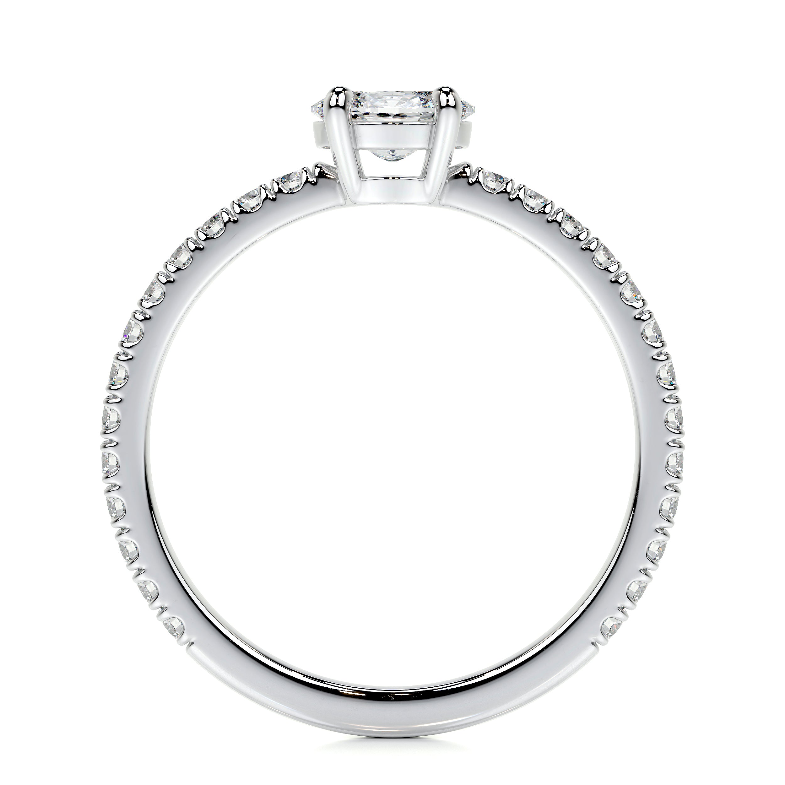 Chloe Oval Lab Grown Stacking Ring (0.55 Carat) -Platinum