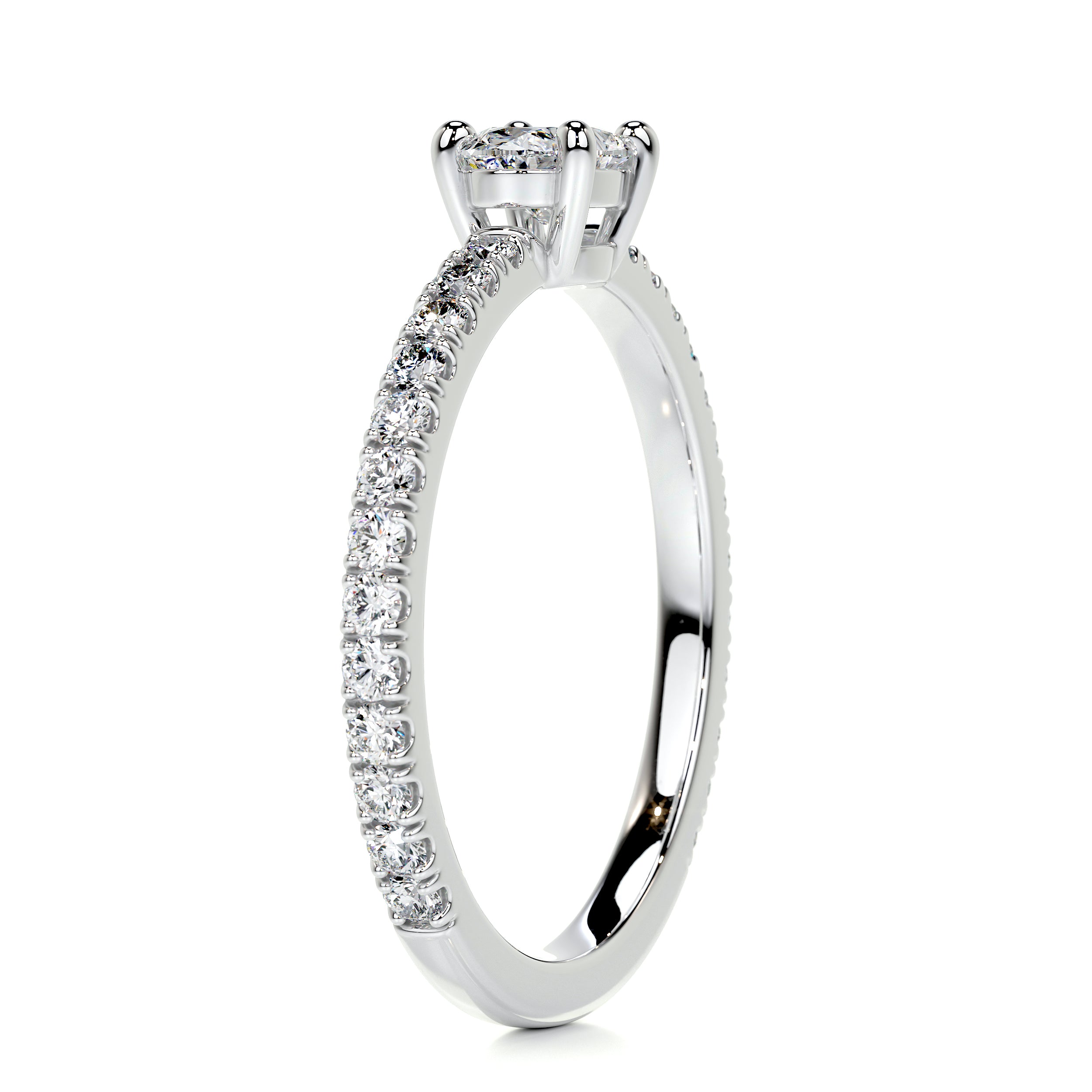 Chloe Oval Stacking Ring (0.55 Carat) -Platinum