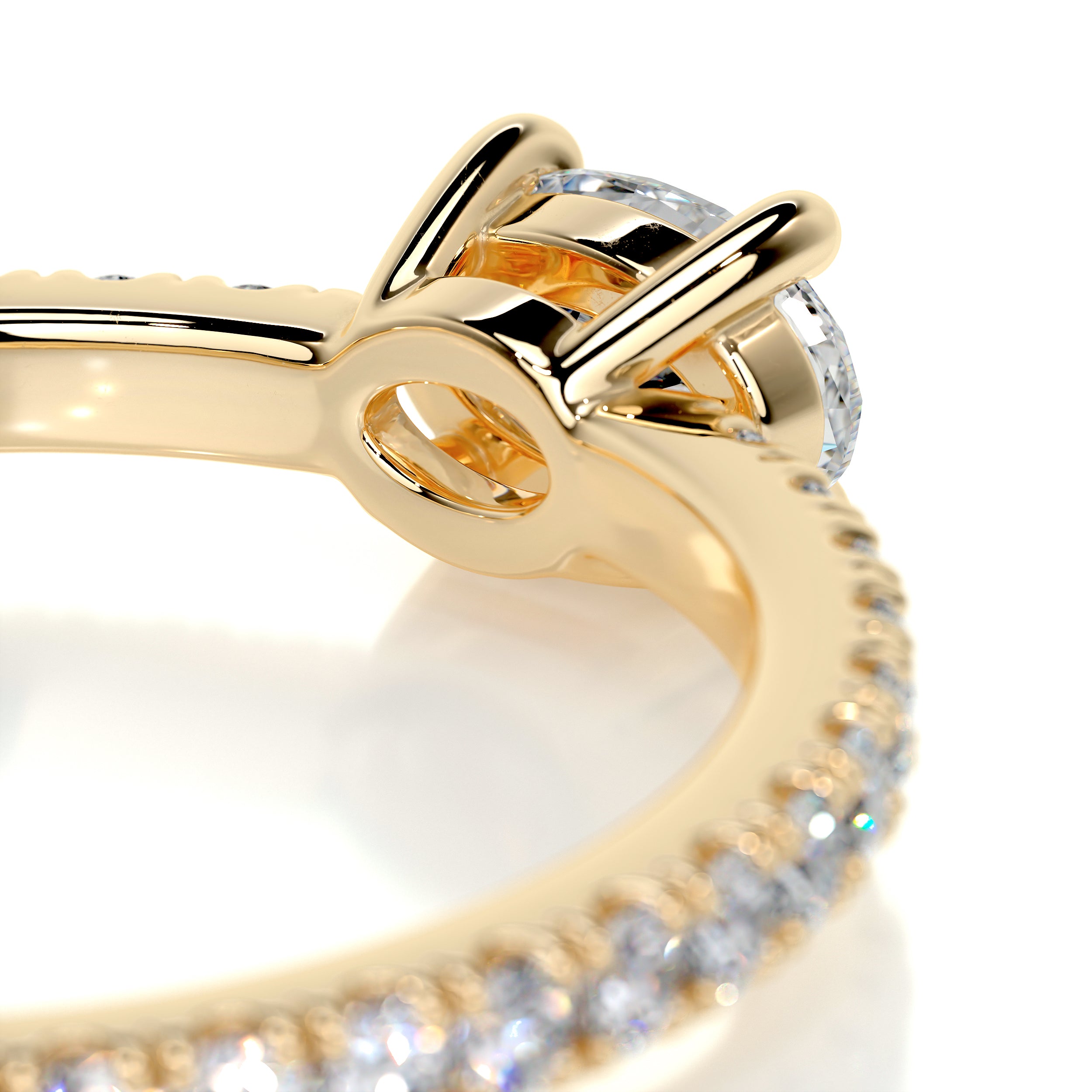 Chloe Oval Stacking Ring (0.55 Carat) -18K Yellow Gold