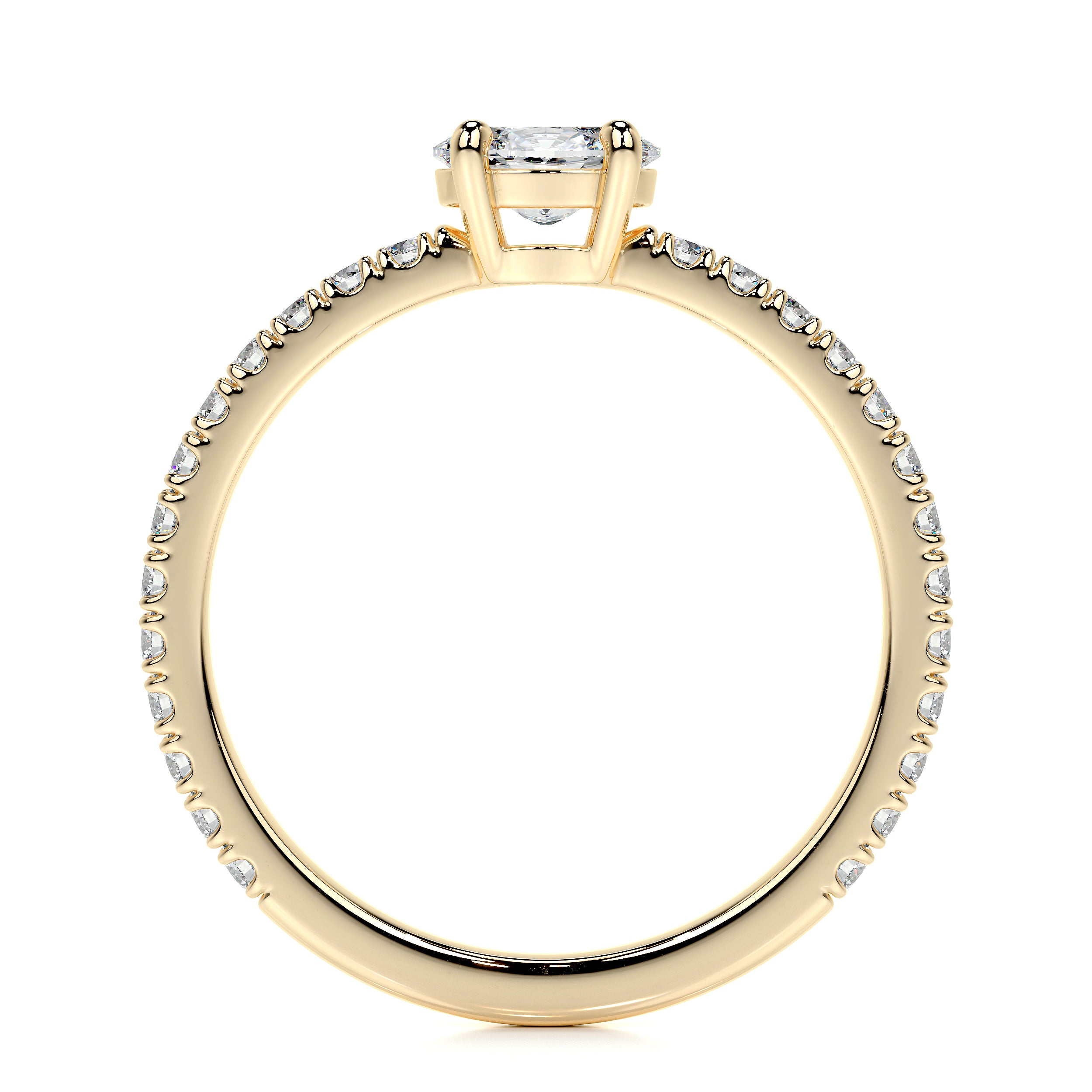 Chloe Oval Lab Grown Stacking Ring (0.55 Carat) -18K Yellow Gold