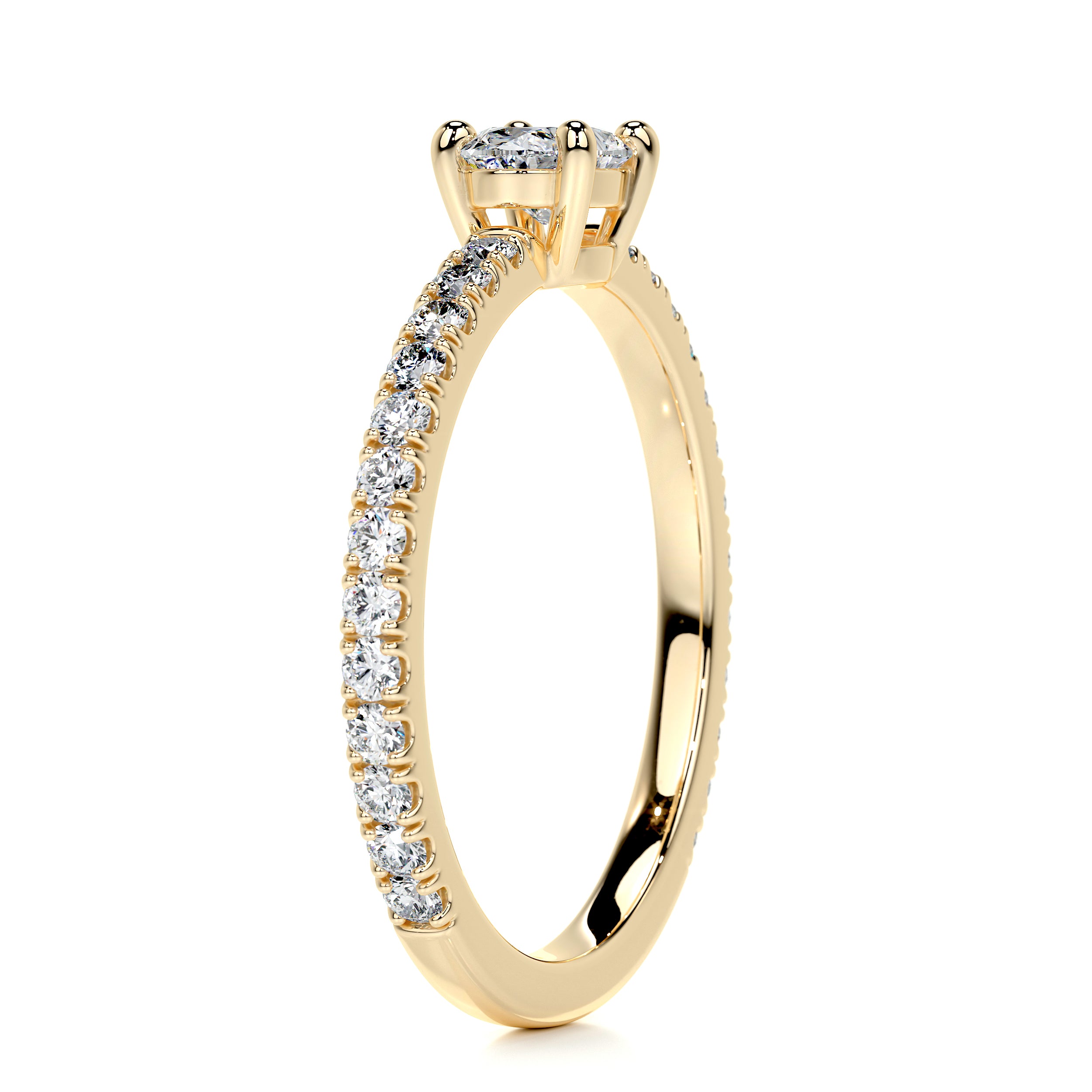 Chloe Oval Stacking Ring (0.55 Carat) -18K Yellow Gold