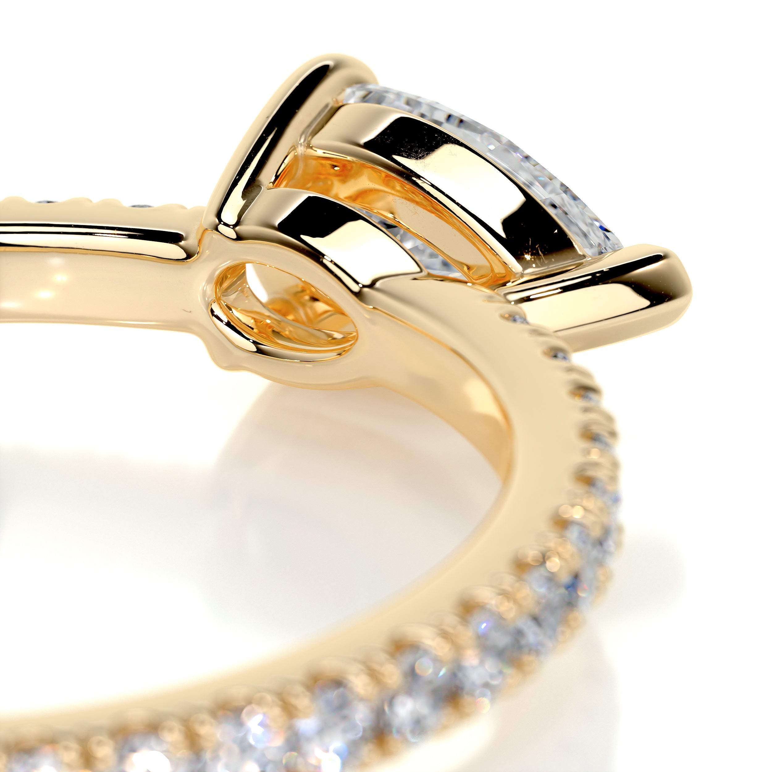 Chloe Pear Stacking Ring (0.75 Carat) -18K Yellow Gold