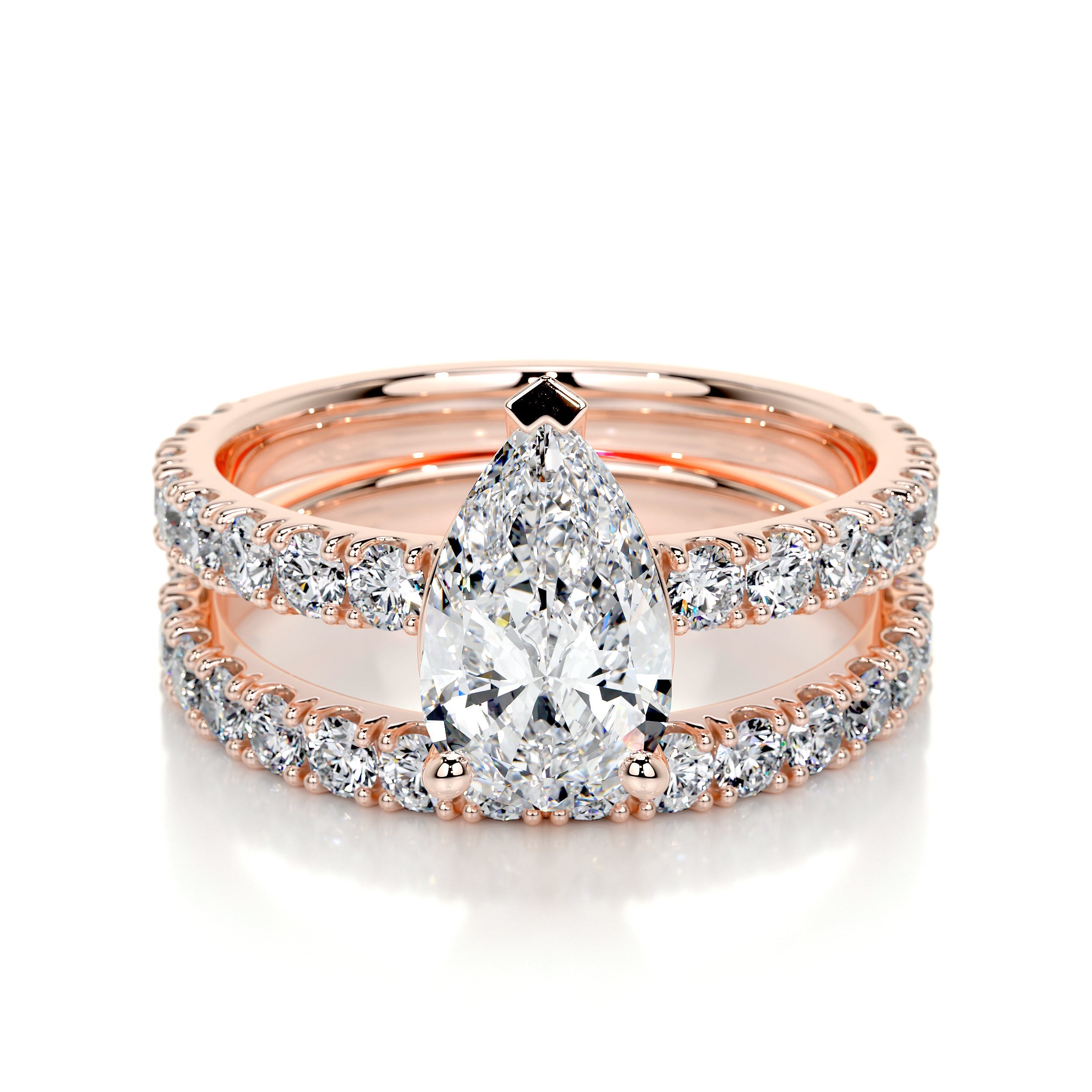 Hailey Lab Grown Diamond Bridal Set   (2.5 Carat) -14K Rose Gold