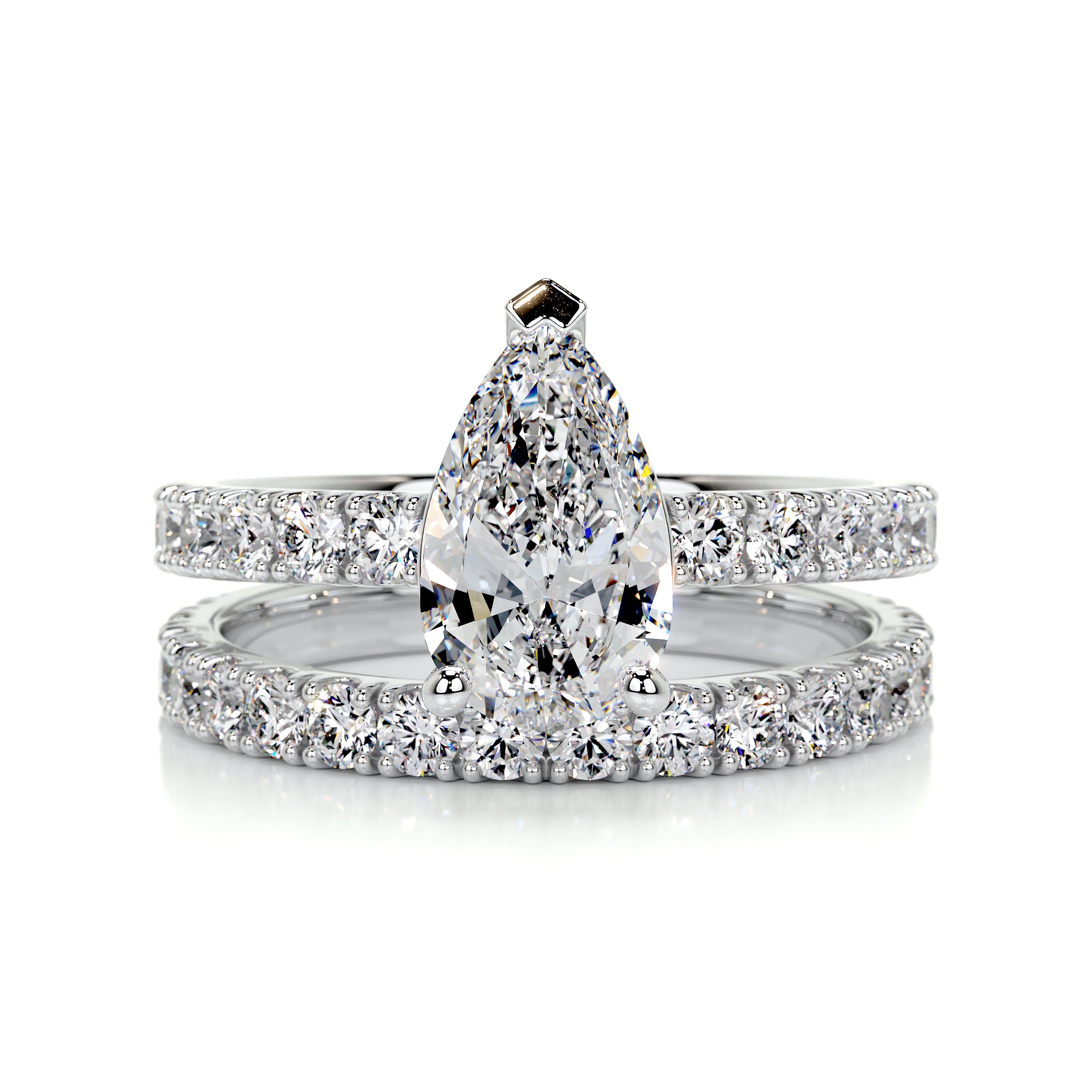 Hailey Diamond Bridal Set -14K White Gold