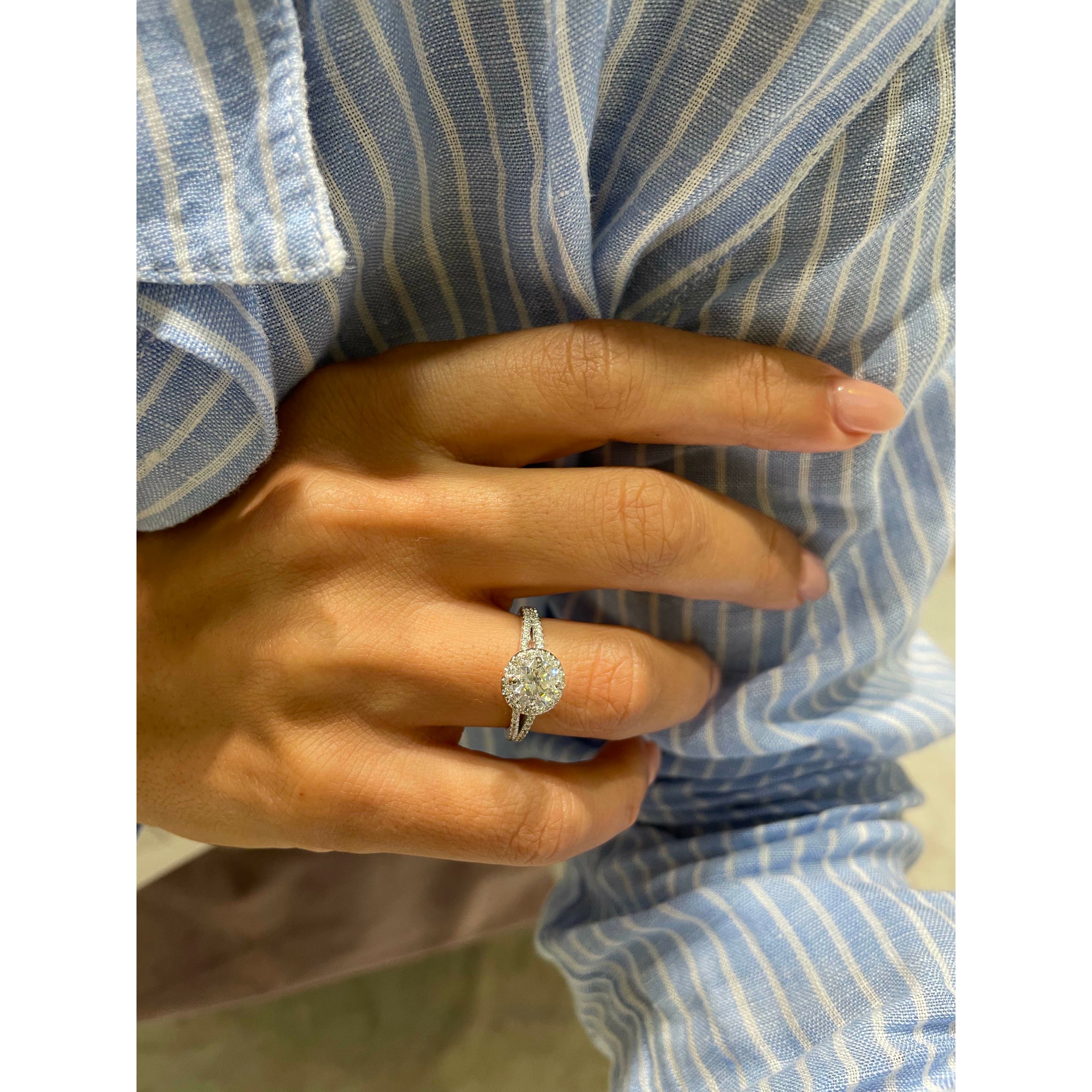 Ruby Lab Grown Diamond Ring   (0.80 Carat) -Platinum