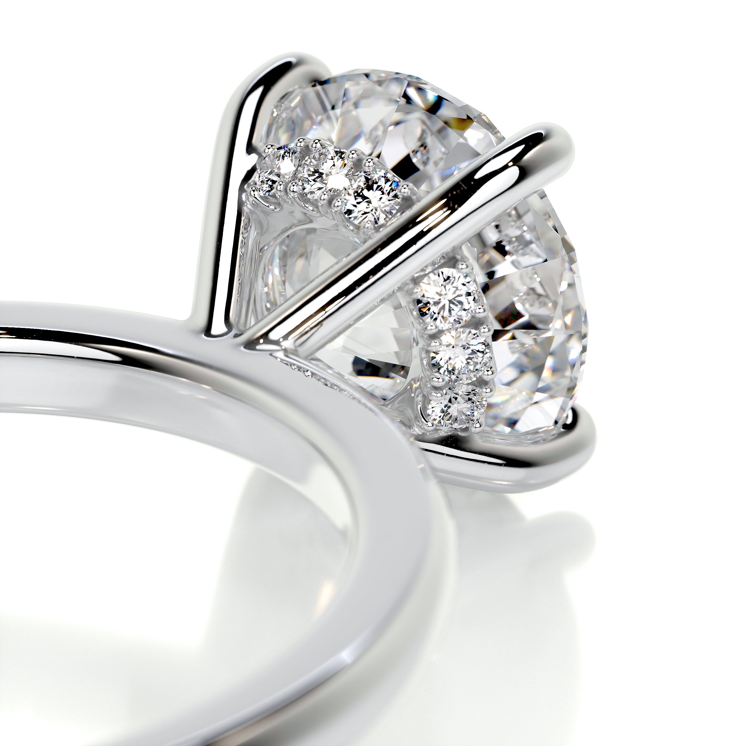 Cynthia Diamond Engagement Ring -14K White Gold