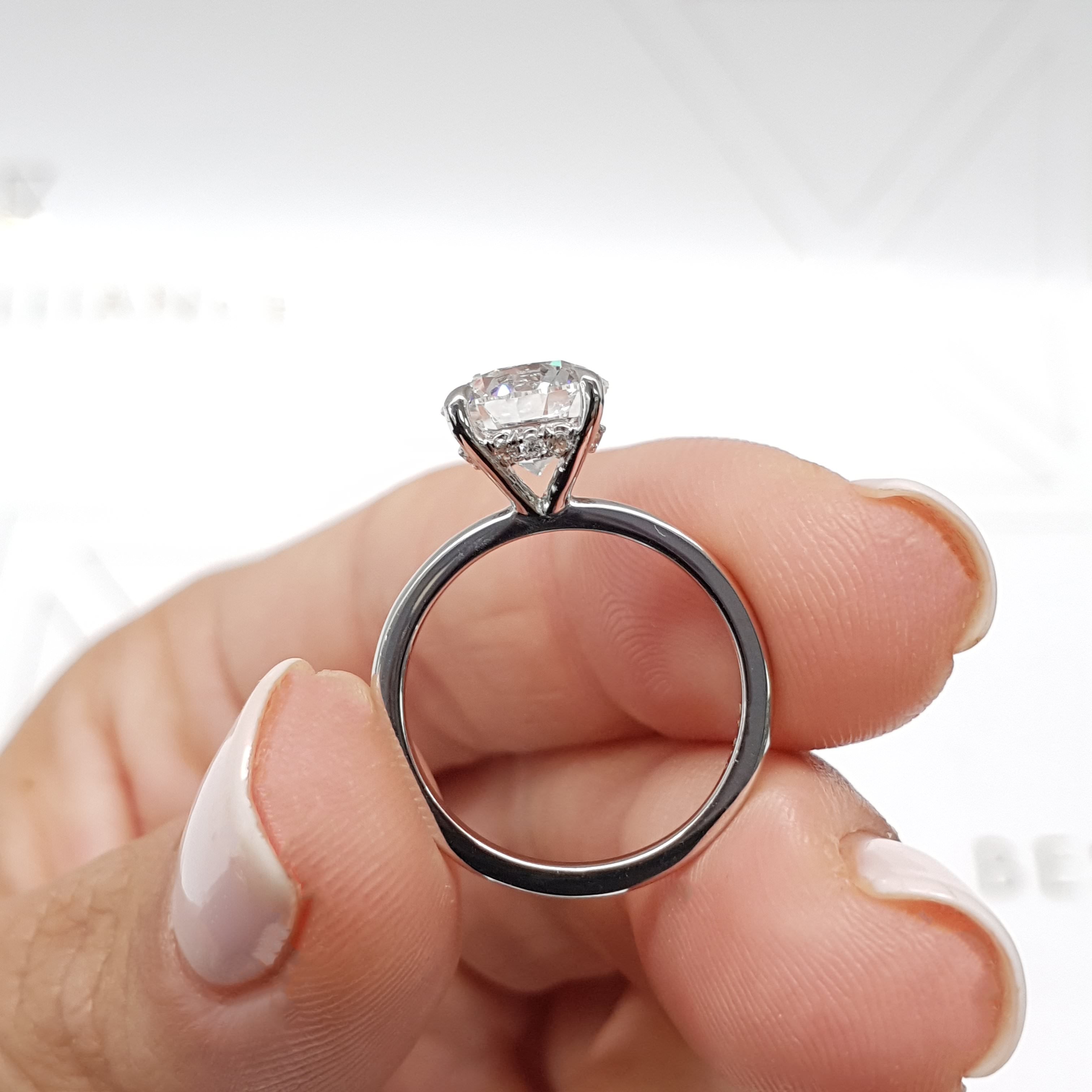 Cynthia Lab Grown Diamond Ring (2.1 Carat) -14K White Gold