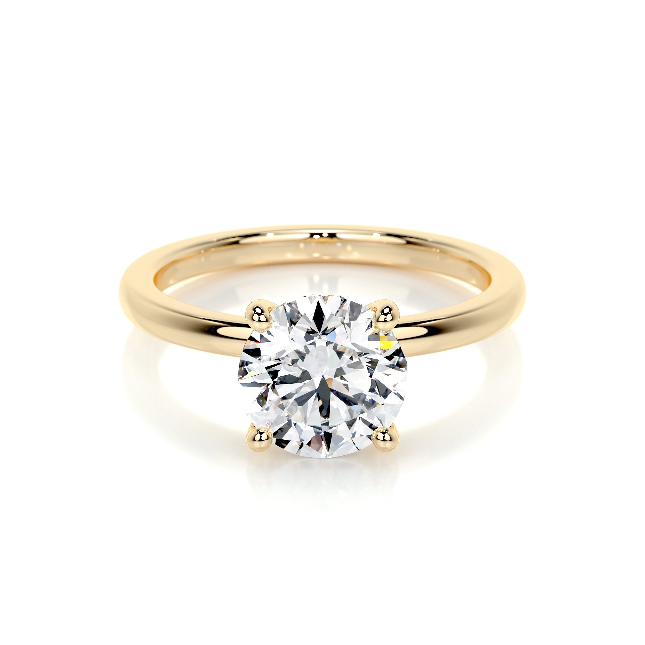 Cynthia Lab Grown Diamond Ring (2.1 Carat) -18K Yellow Gold