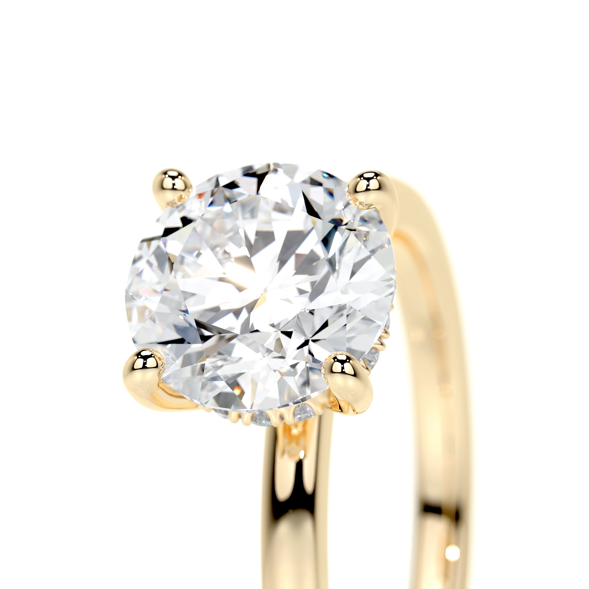Cynthia Lab Grown Diamond Ring (2.1 Carat) -18K Yellow Gold