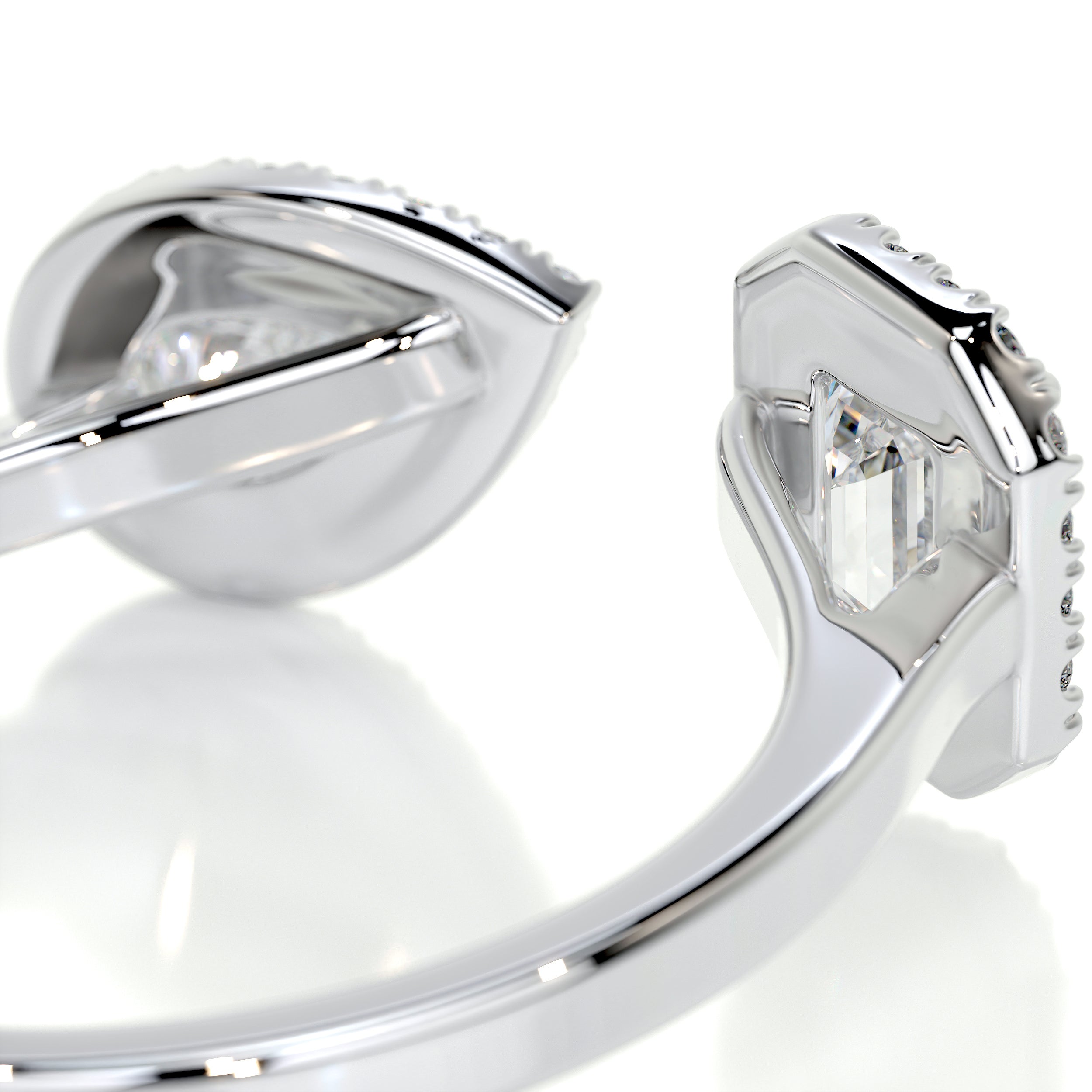 Edith Designer Diamond Ring   (1.2 Carat) -14K White Gold