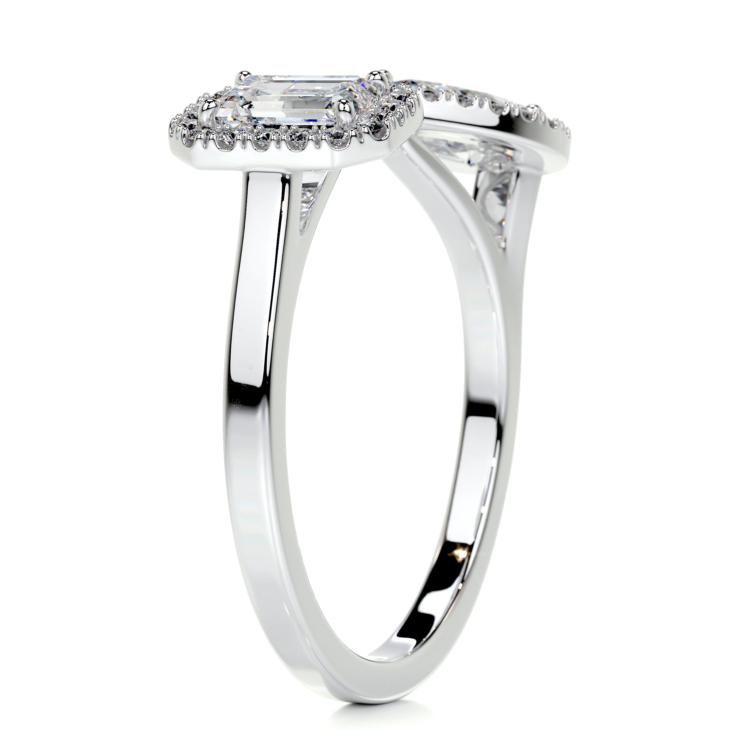 Edith Designer Diamond Ring   (1.2 Carat) -18K White Gold