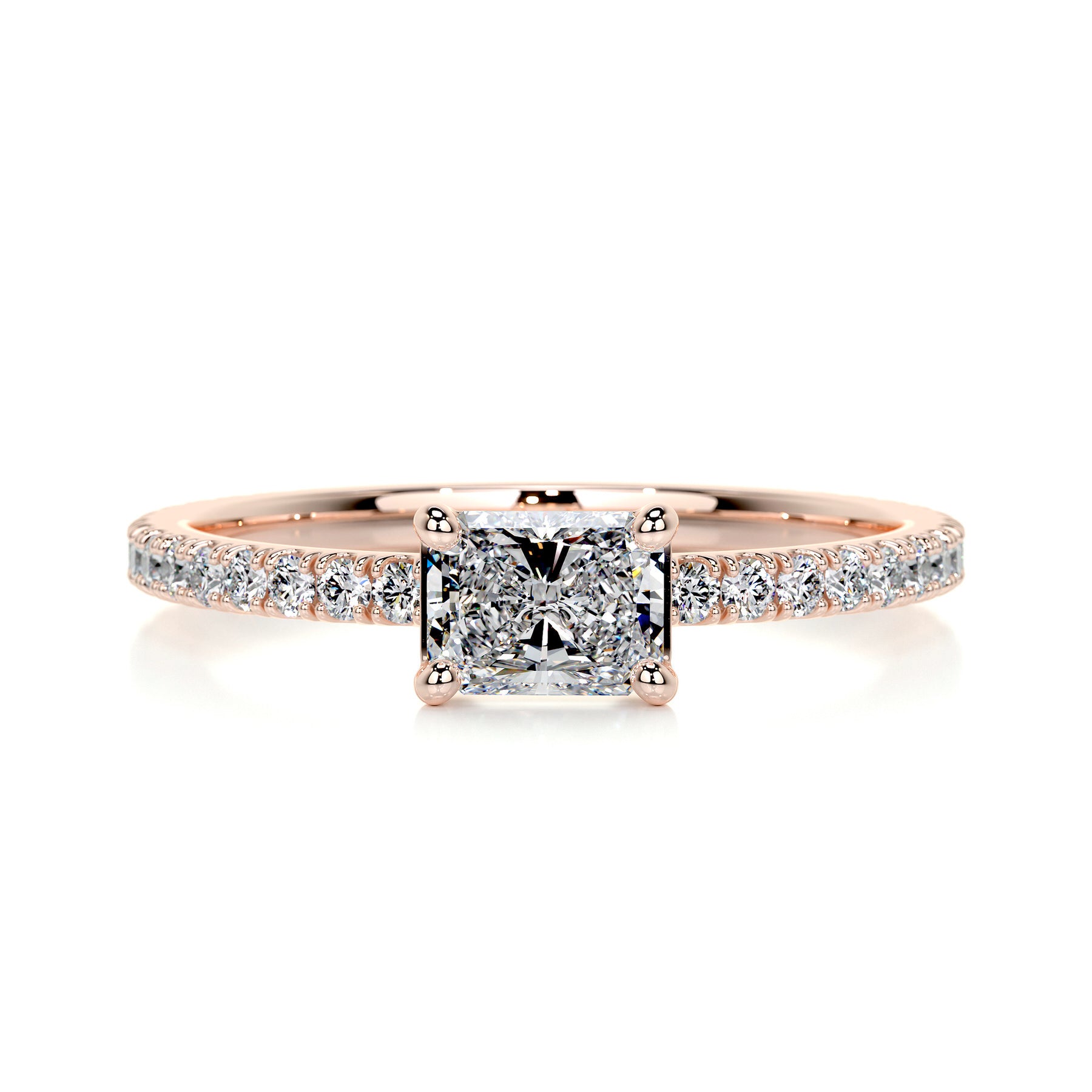 Chloe Radiant Stacking Ring Carat) 14K Rose Gold, Special