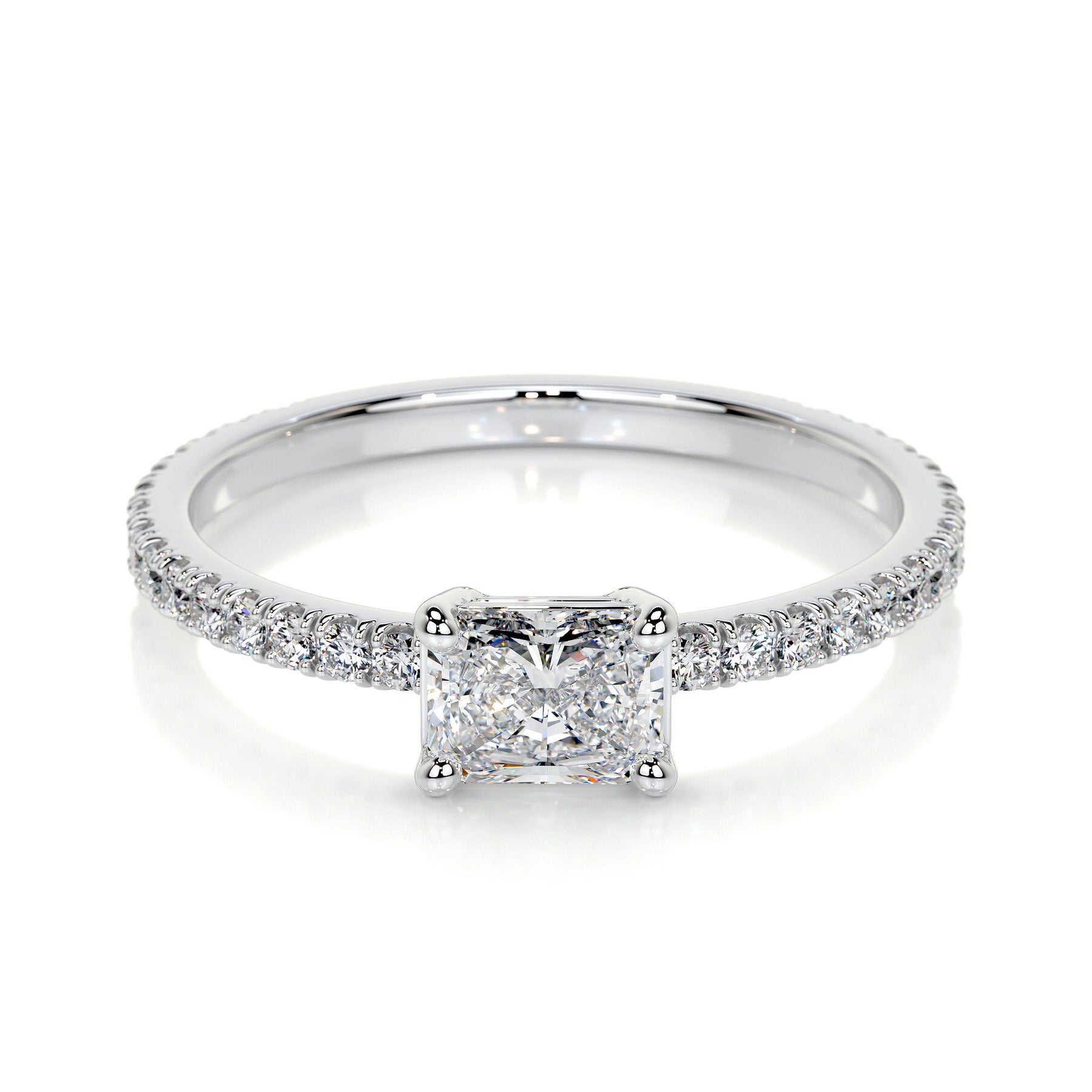 Chloe Radiant Lab Grown Stacking Ring (0.75 Carat) - Platinum
