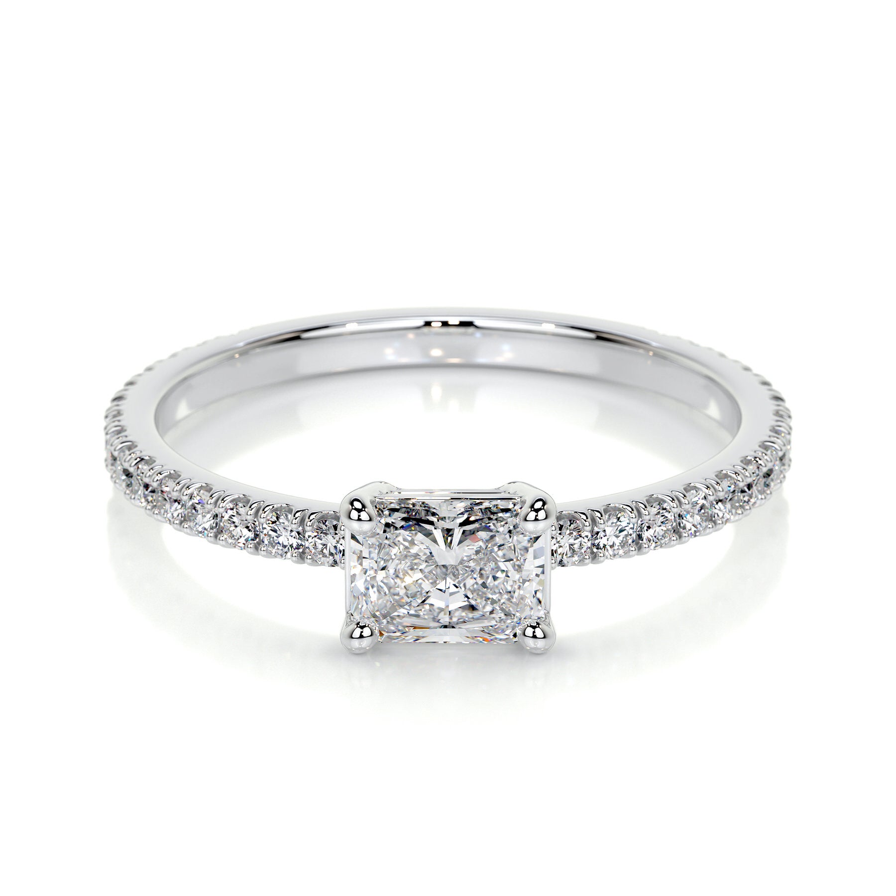 Chloe Radiant Lab Grown Stacking Ring   (0.75 Carat) - Platinum