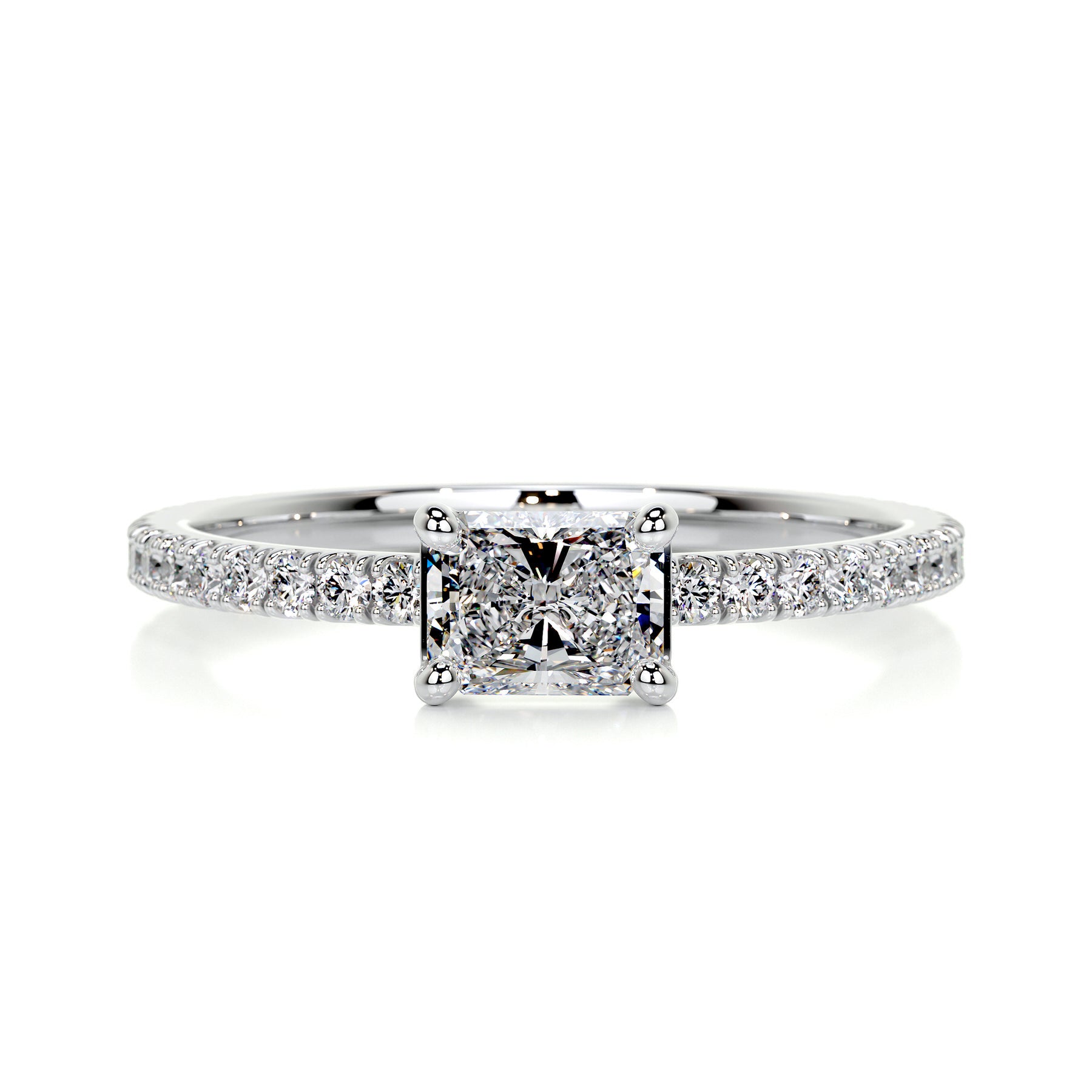 Chloe Radiant Stacking Ring (0.75 Carat) - 14K White Gold