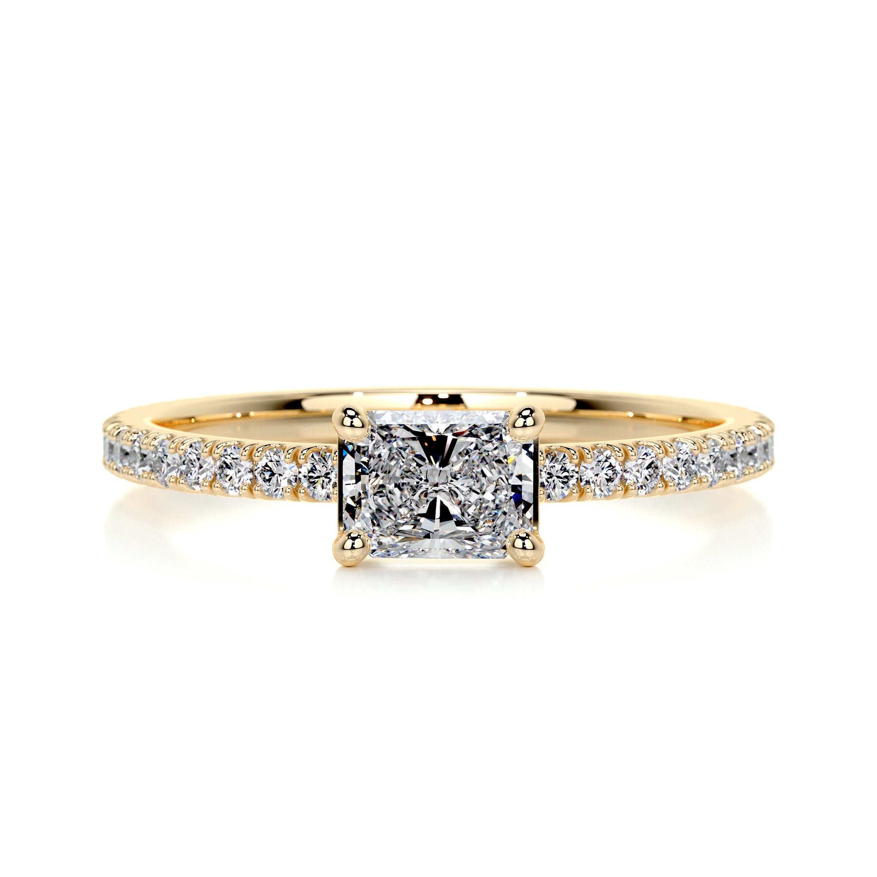 Chloe Radiant Stacking Ring (0.75 Carat) - 18K Yellow Gold