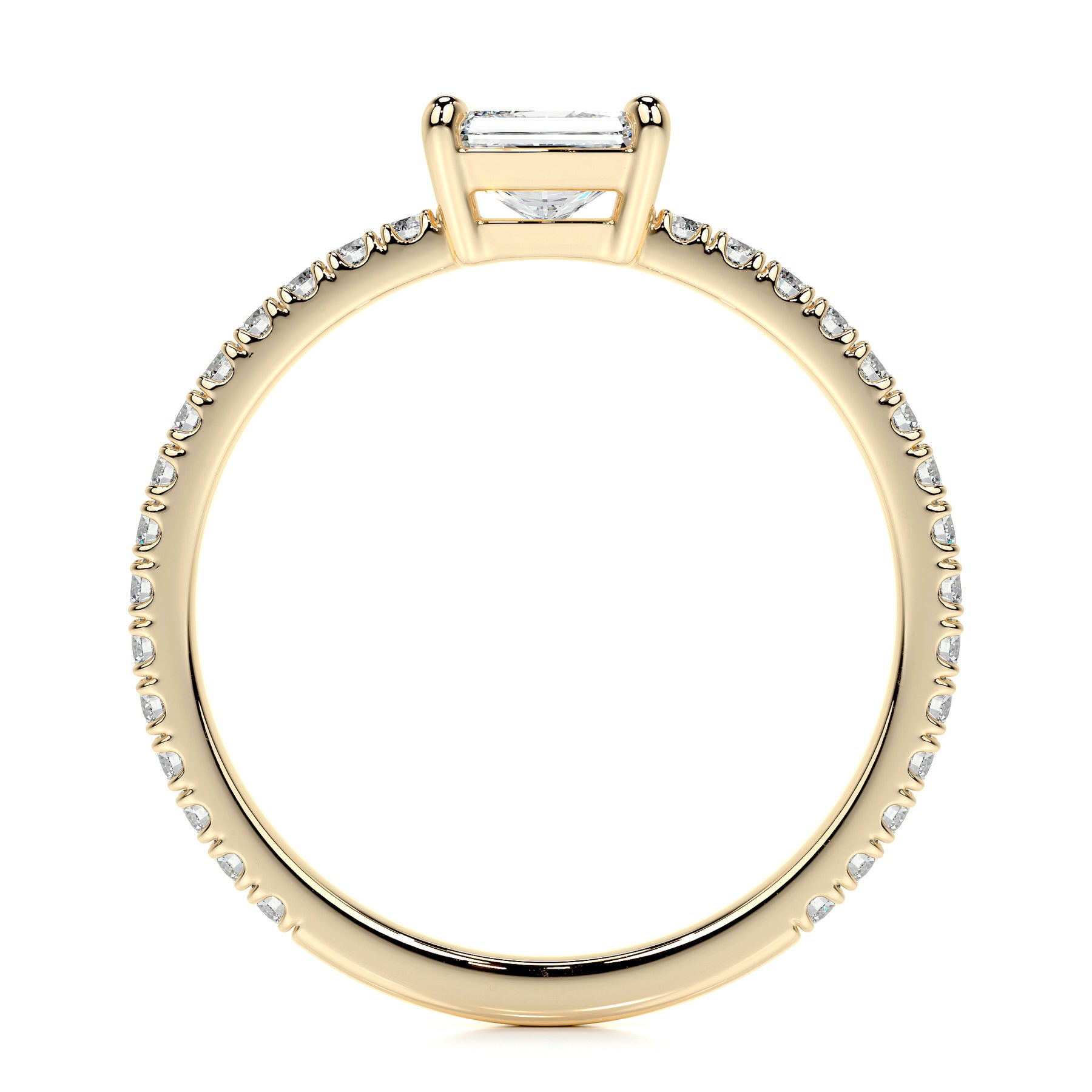 Chloe Radiant Lab Grown Stacking Ring (0.75 Carat) - 18K Yellow Gold