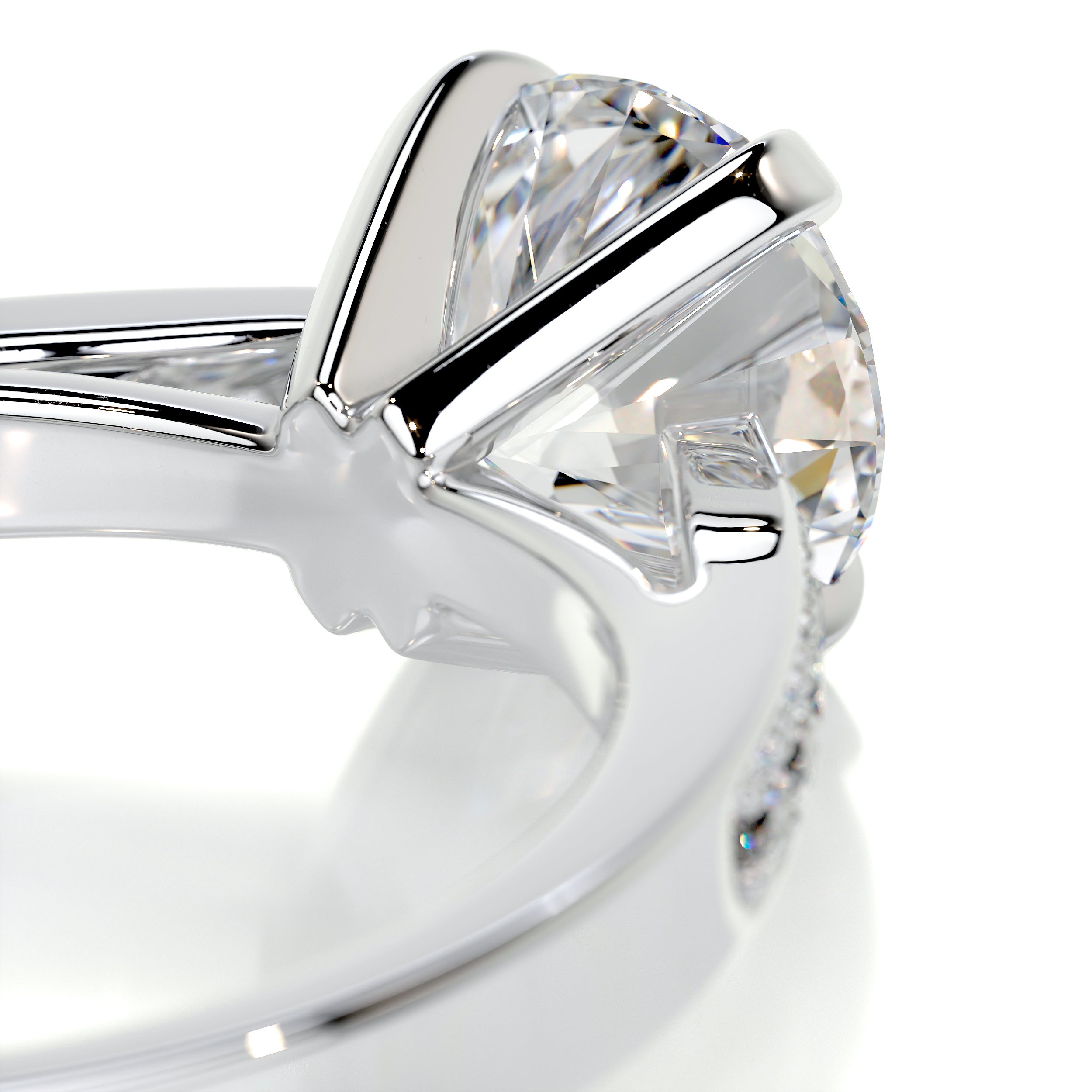 Margaret Diamond Engagement Ring -14K White Gold