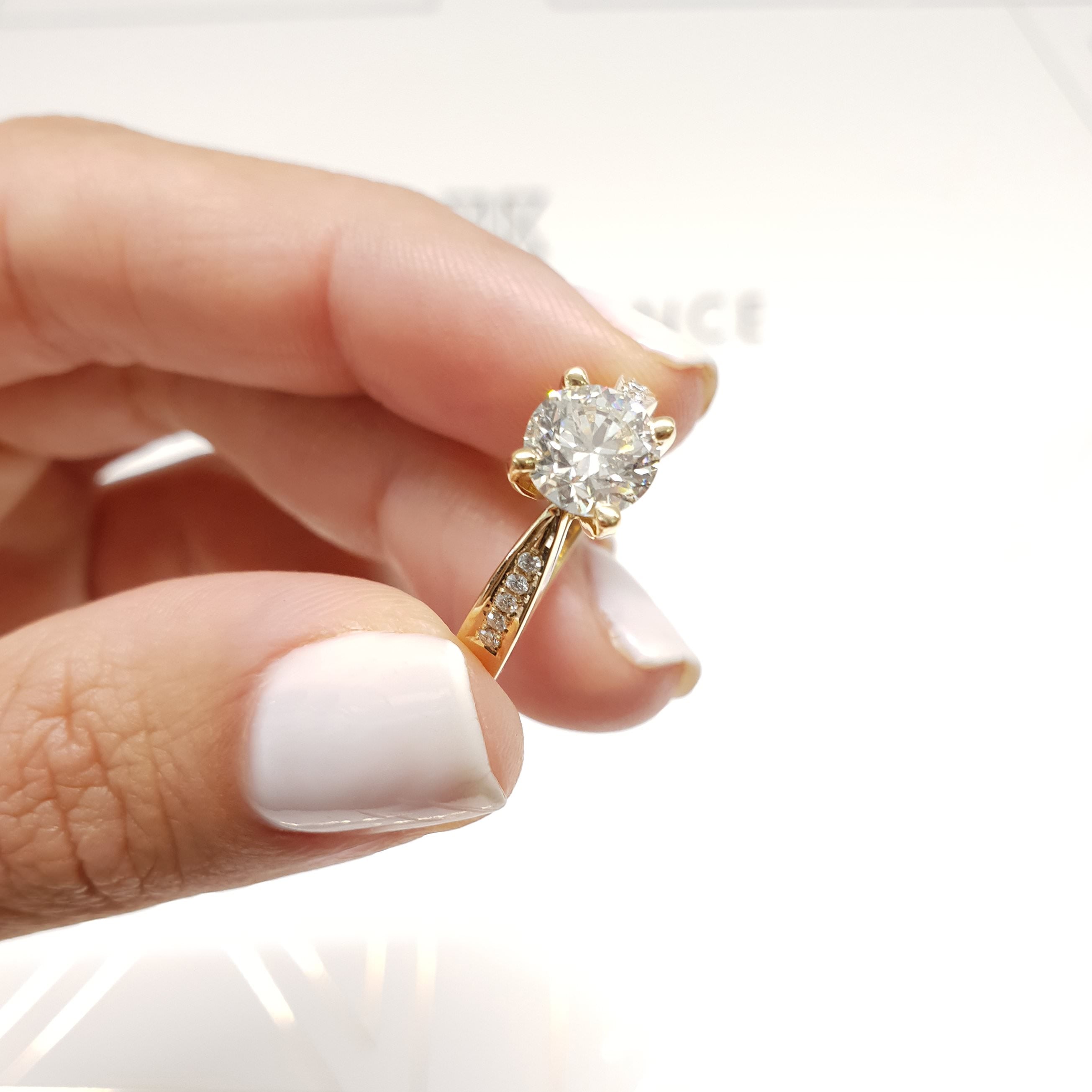 Margaret Lab Grown Diamond Ring (1.35 Carat) -18K Yellow Gold
