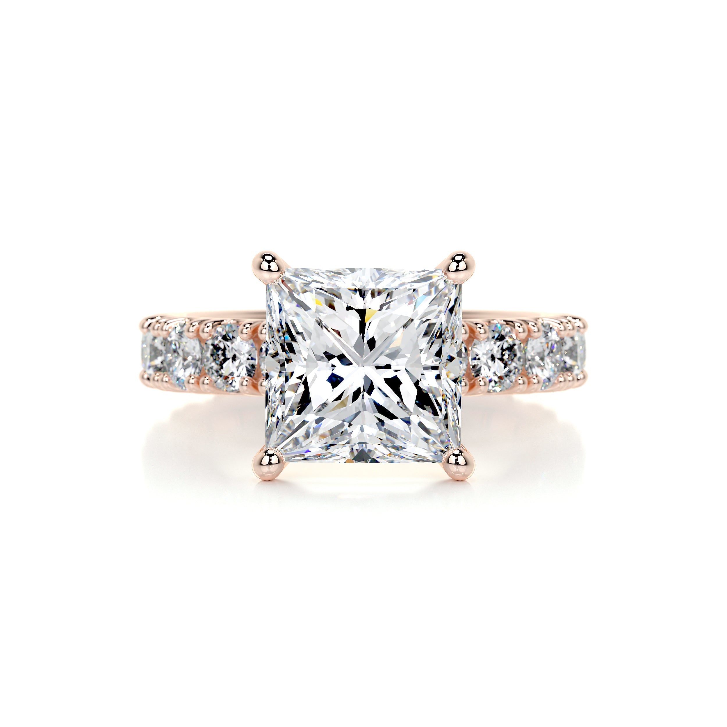 Molly Diamond Engagement Ring (3.5 Carat) -14K Rose Gold