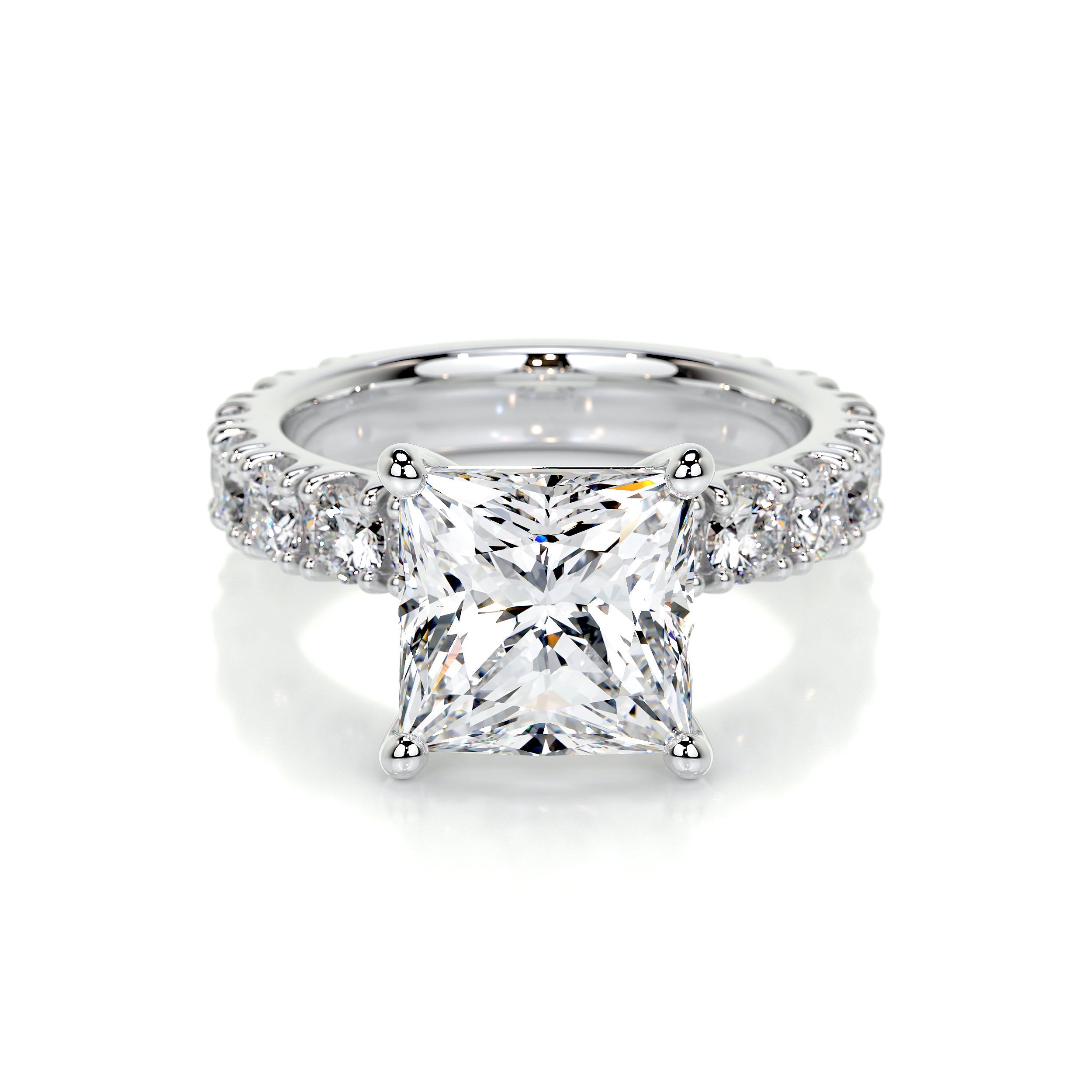 Molly Lab Grown Diamond Ring   (3.5 Carat) -18K White Gold
