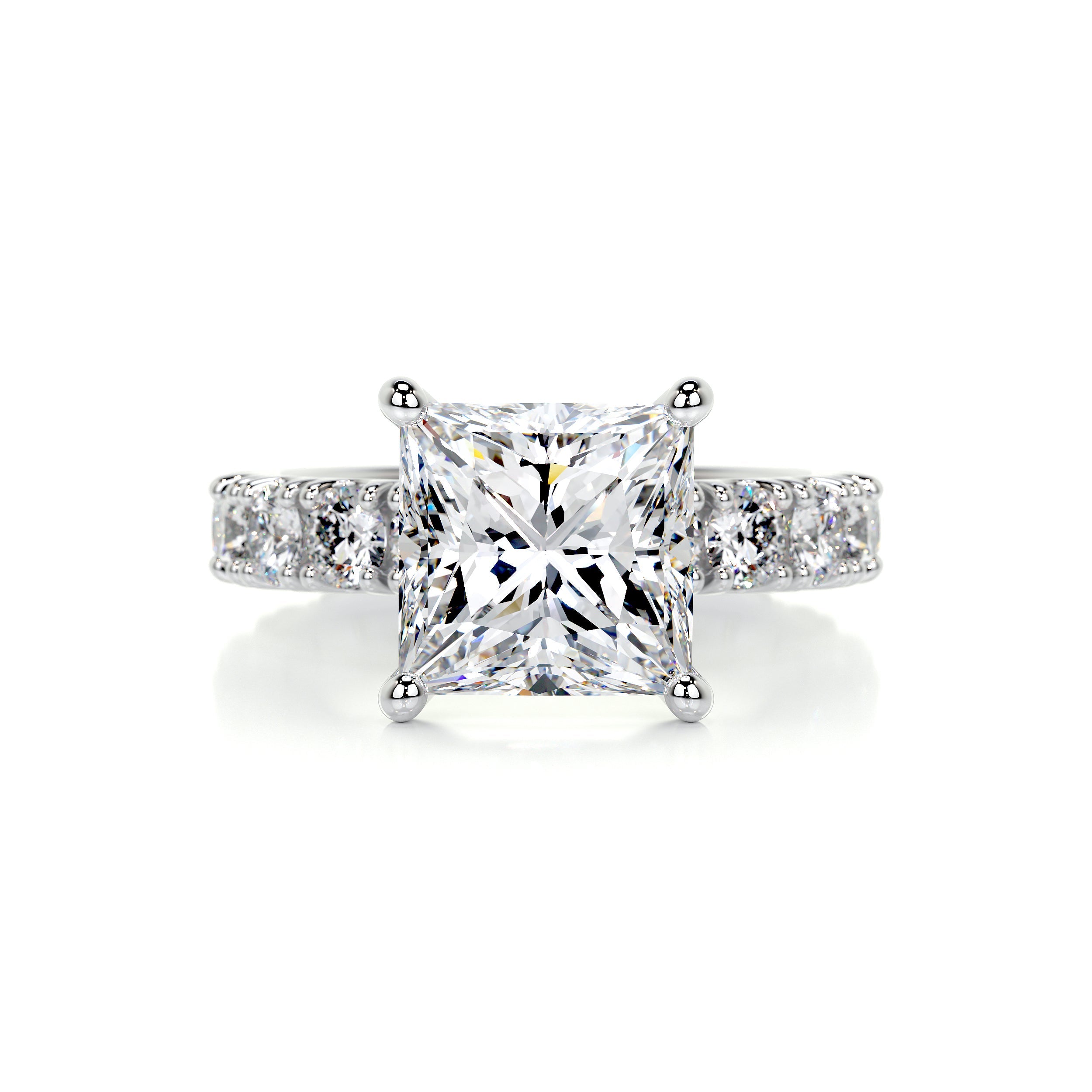 Molly Diamond Engagement Ring (3.5 Carat) -14K White Gold