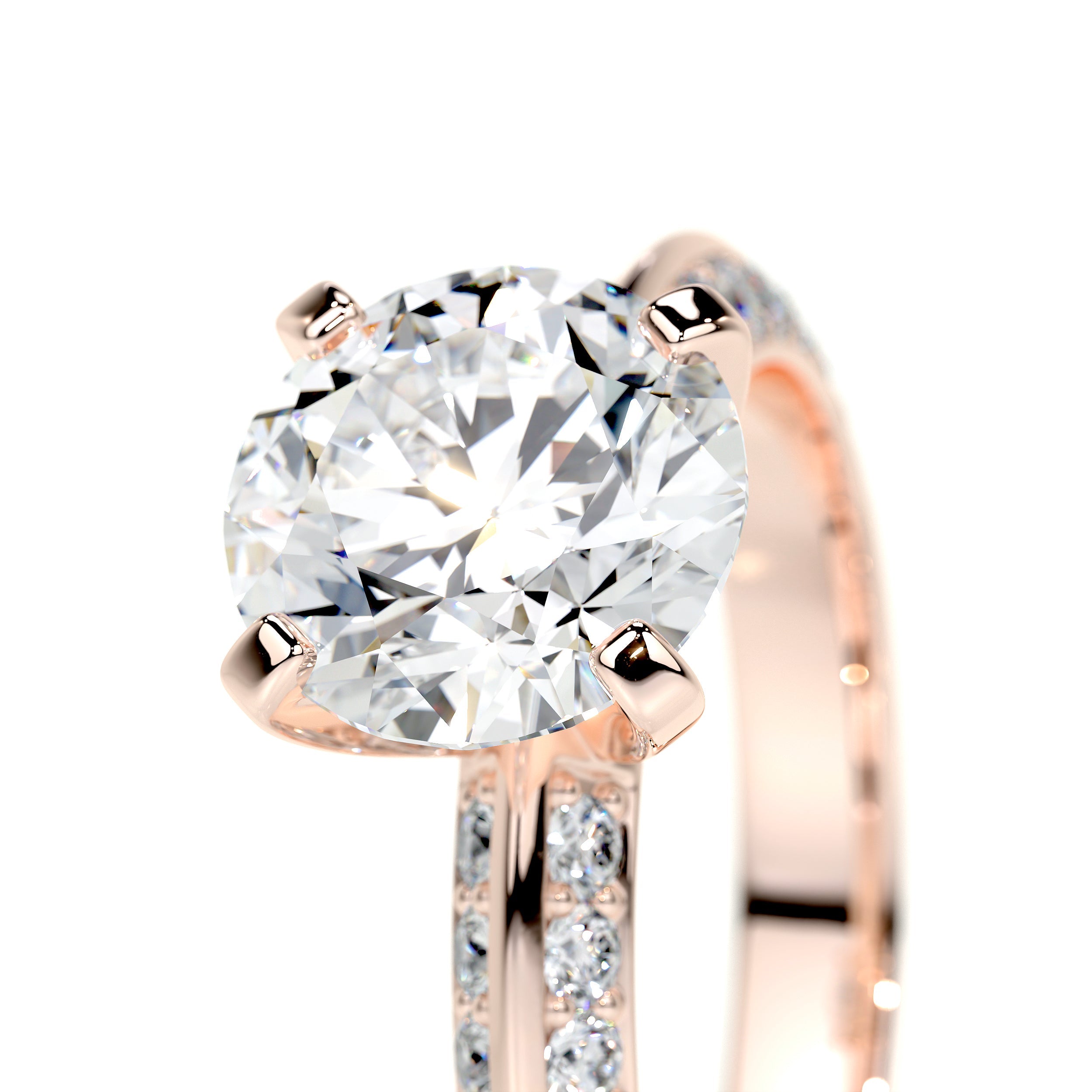 Ariana Lab Grown Diamond Ring (2.3 Carat) -14K Rose Gold