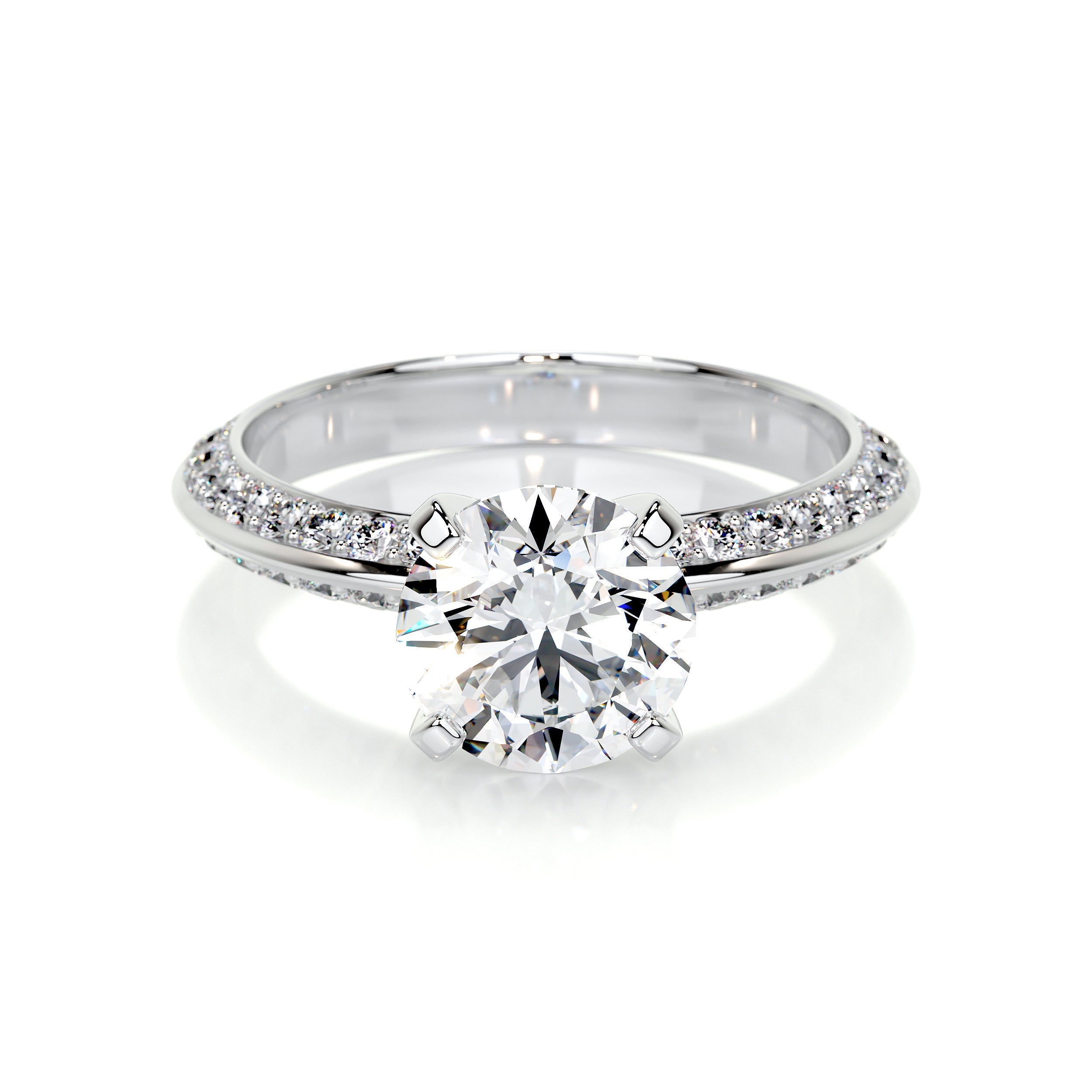 Ariana Lab Grown Diamond Ring (2.3 Carat) -14K White Gold