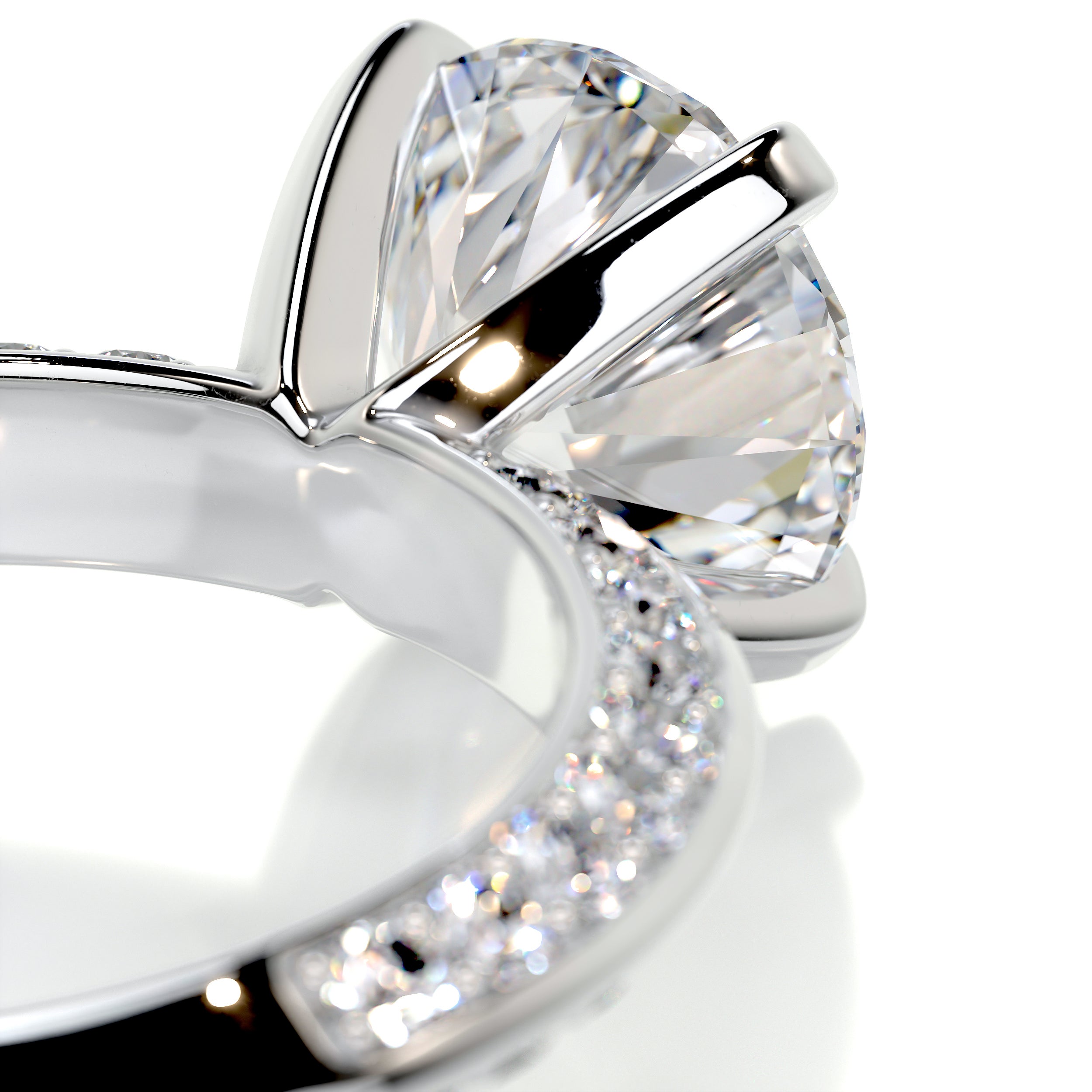 Ariana Diamond Engagement Ring -14K White Gold