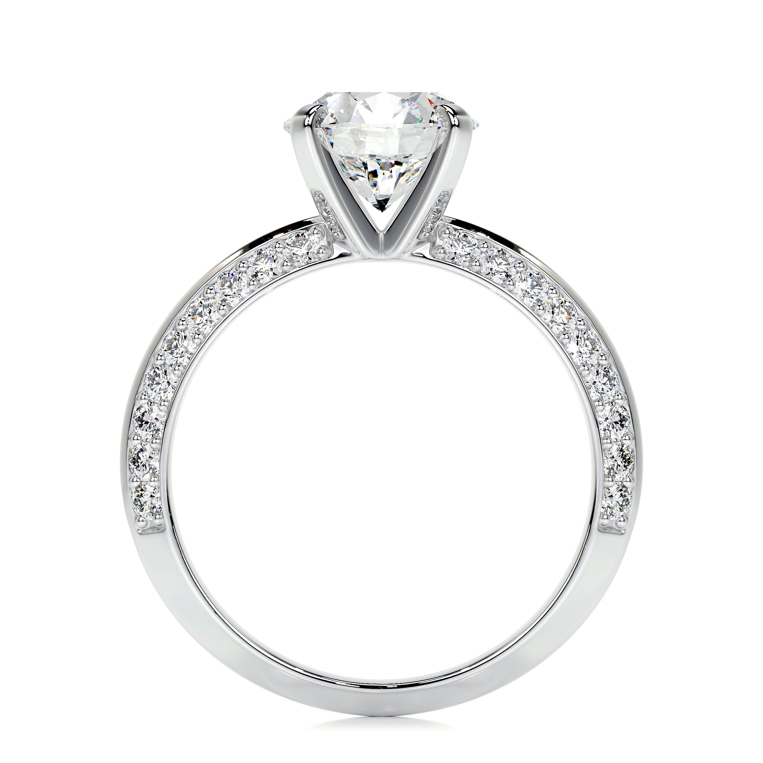 Ariana Lab Grown Diamond Ring (2.3 Carat) -14K White Gold