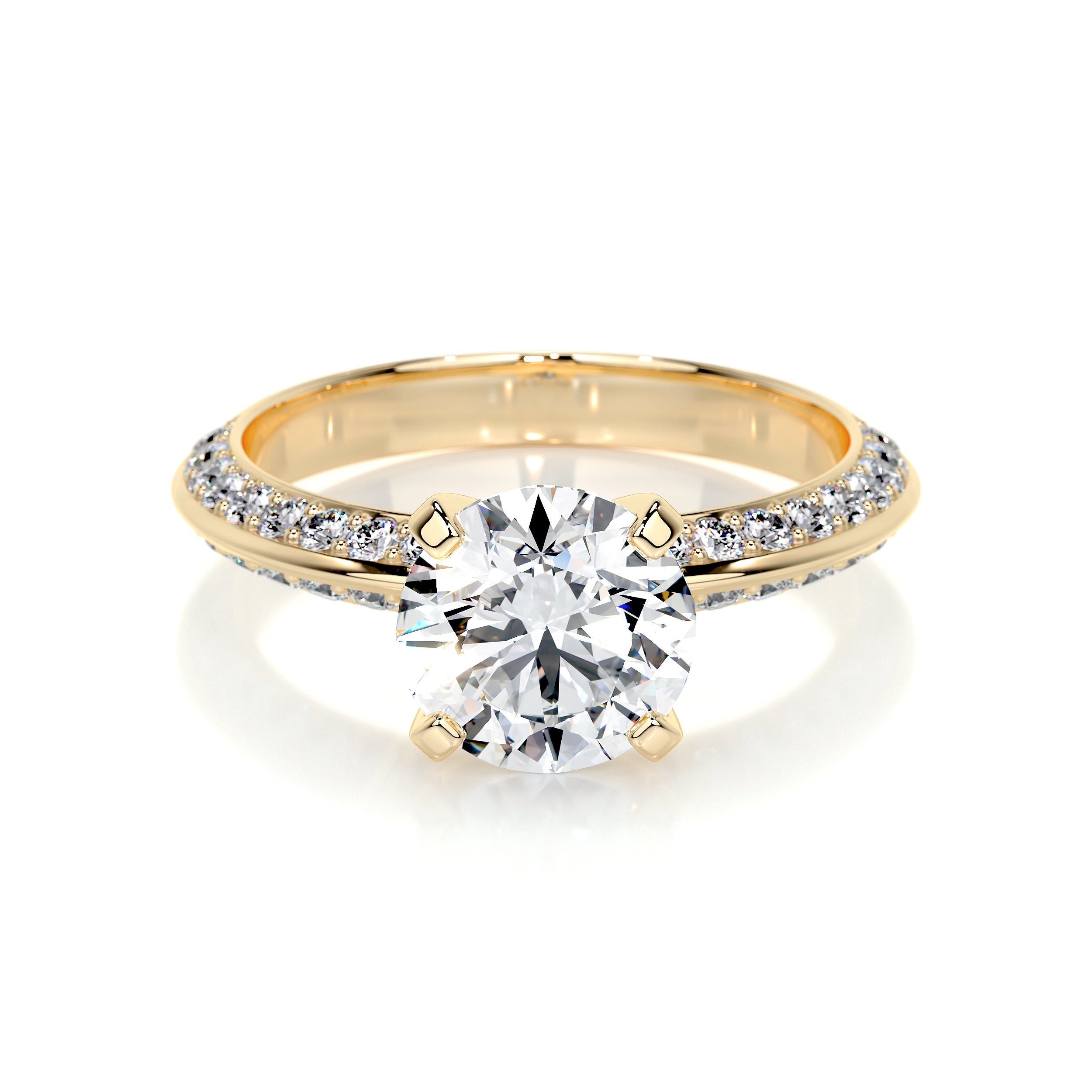 Ariana Lab Grown Diamond Ring (2.3 Carat) -18K Yellow Gold