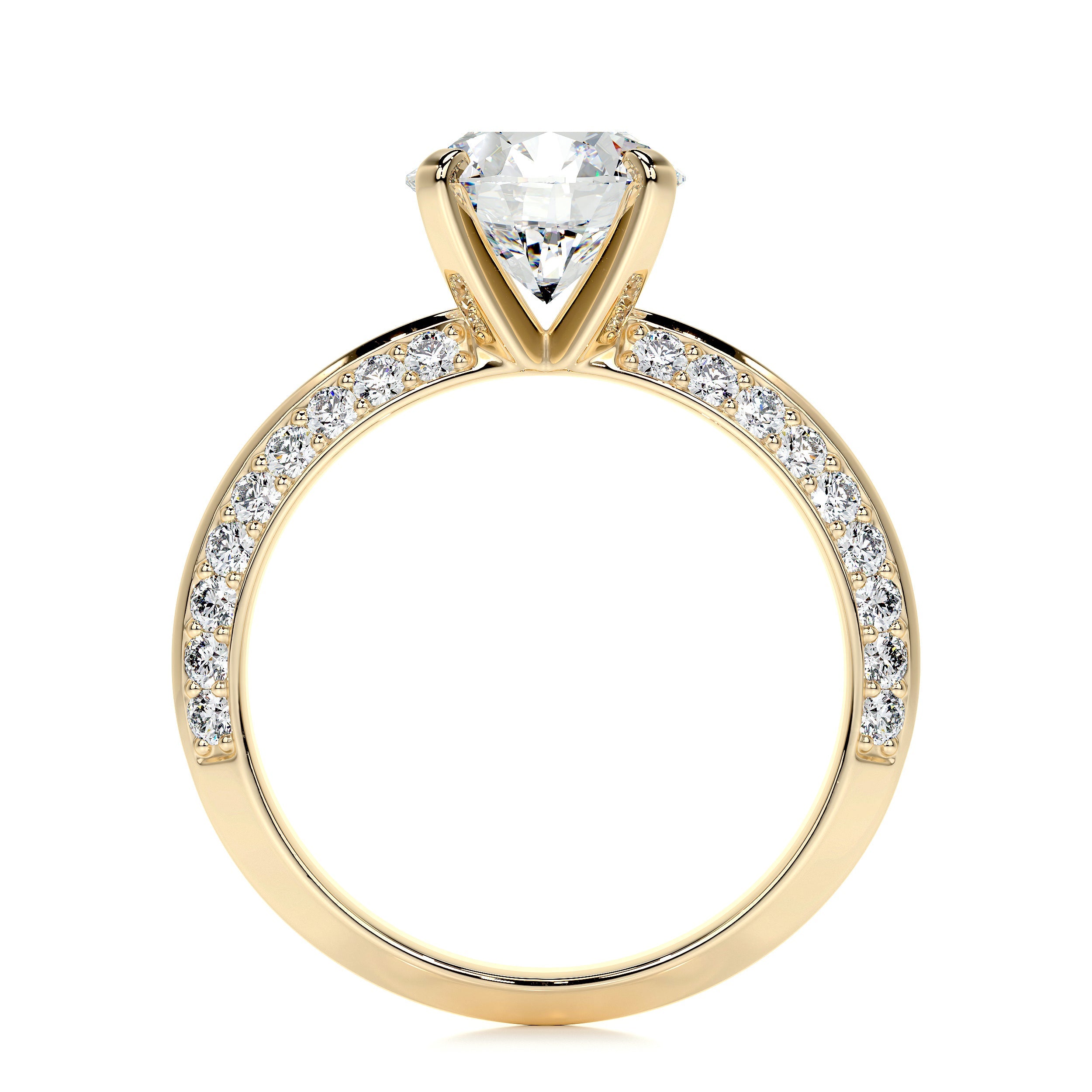 Ariana Lab Grown Diamond Ring (2.3 Carat) -18K Yellow Gold