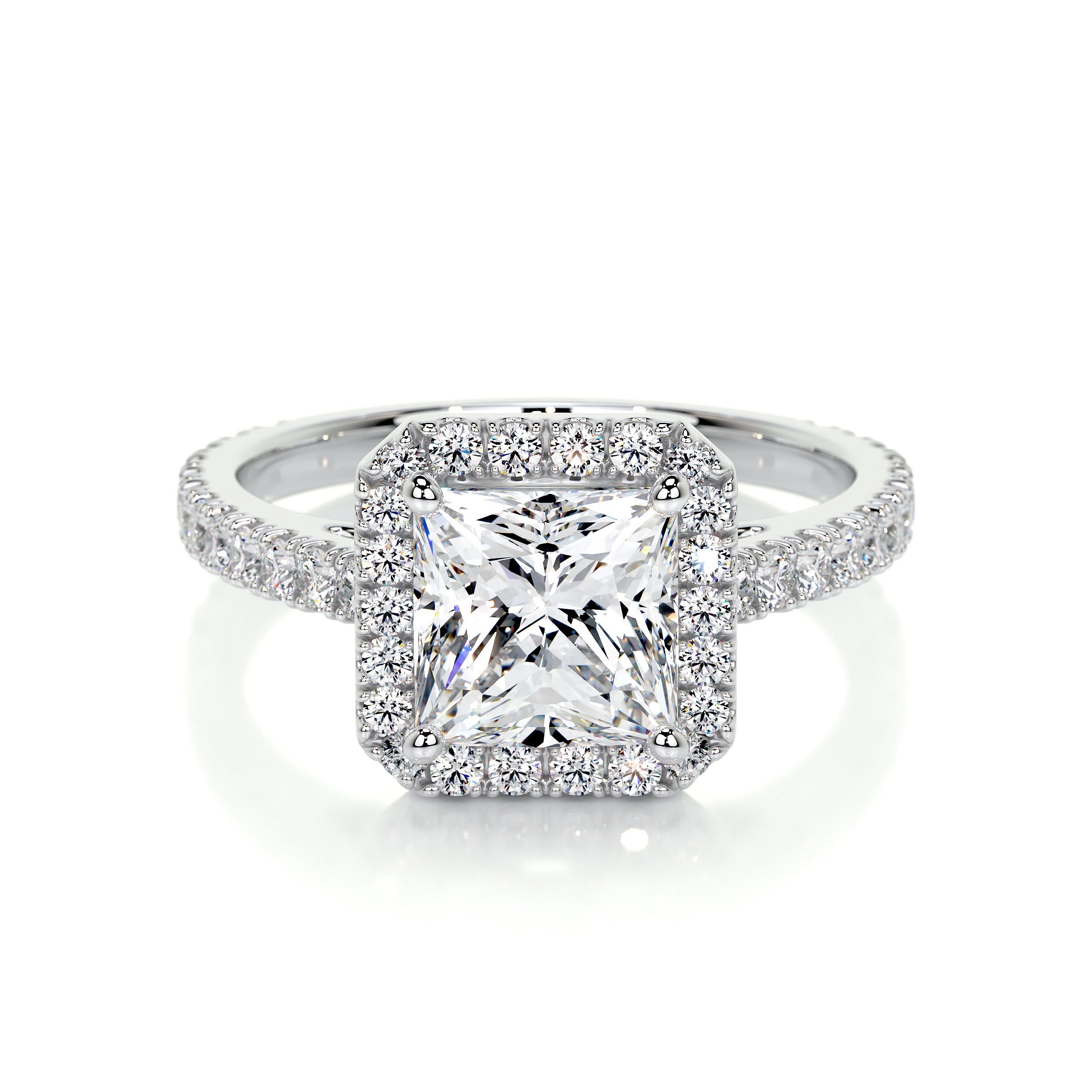 Selena Lab Grown Diamond Ring -14K White Gold