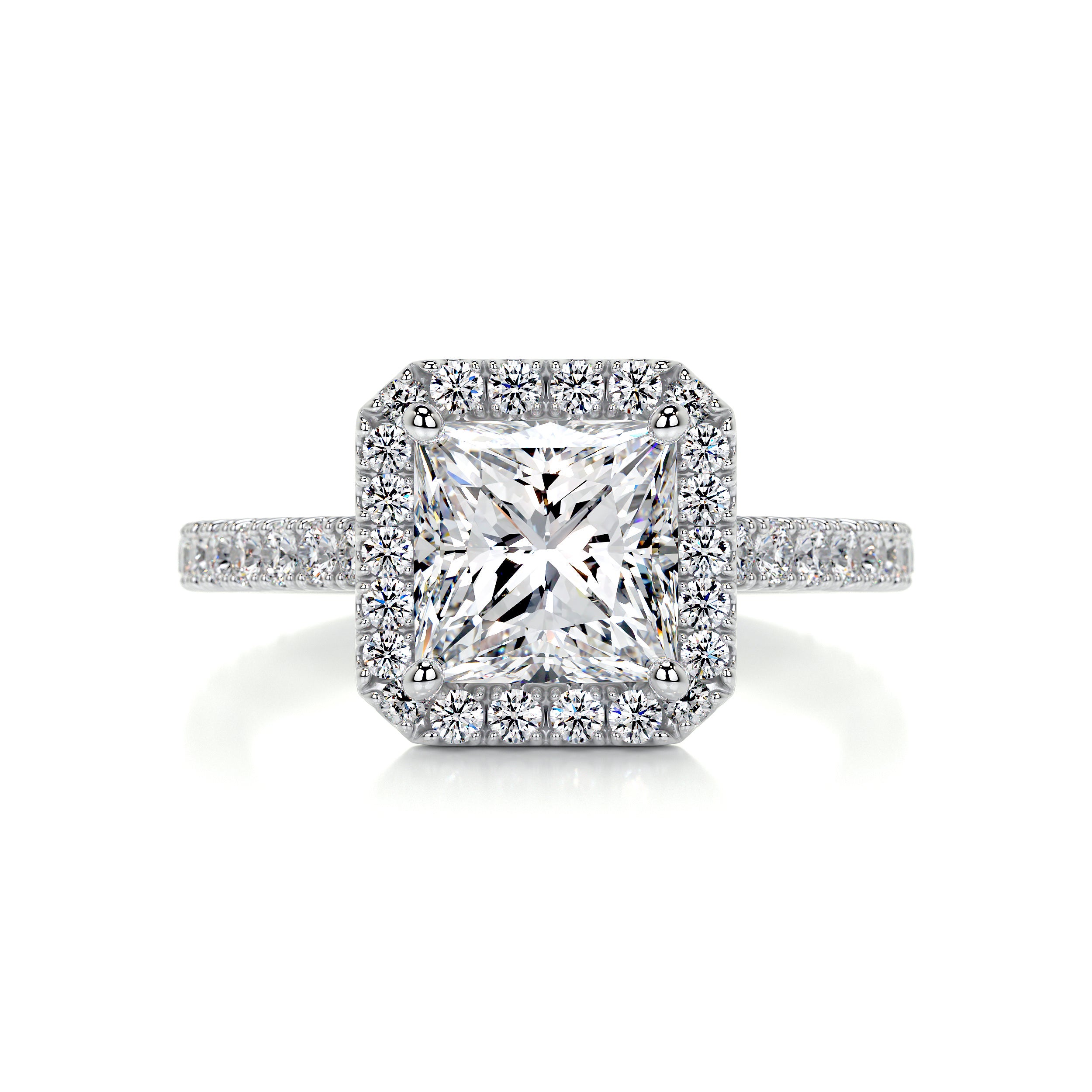 Gorgeous Selena Diamond Engagement Ring -Platinum, Halo, 2.75 Carat ...