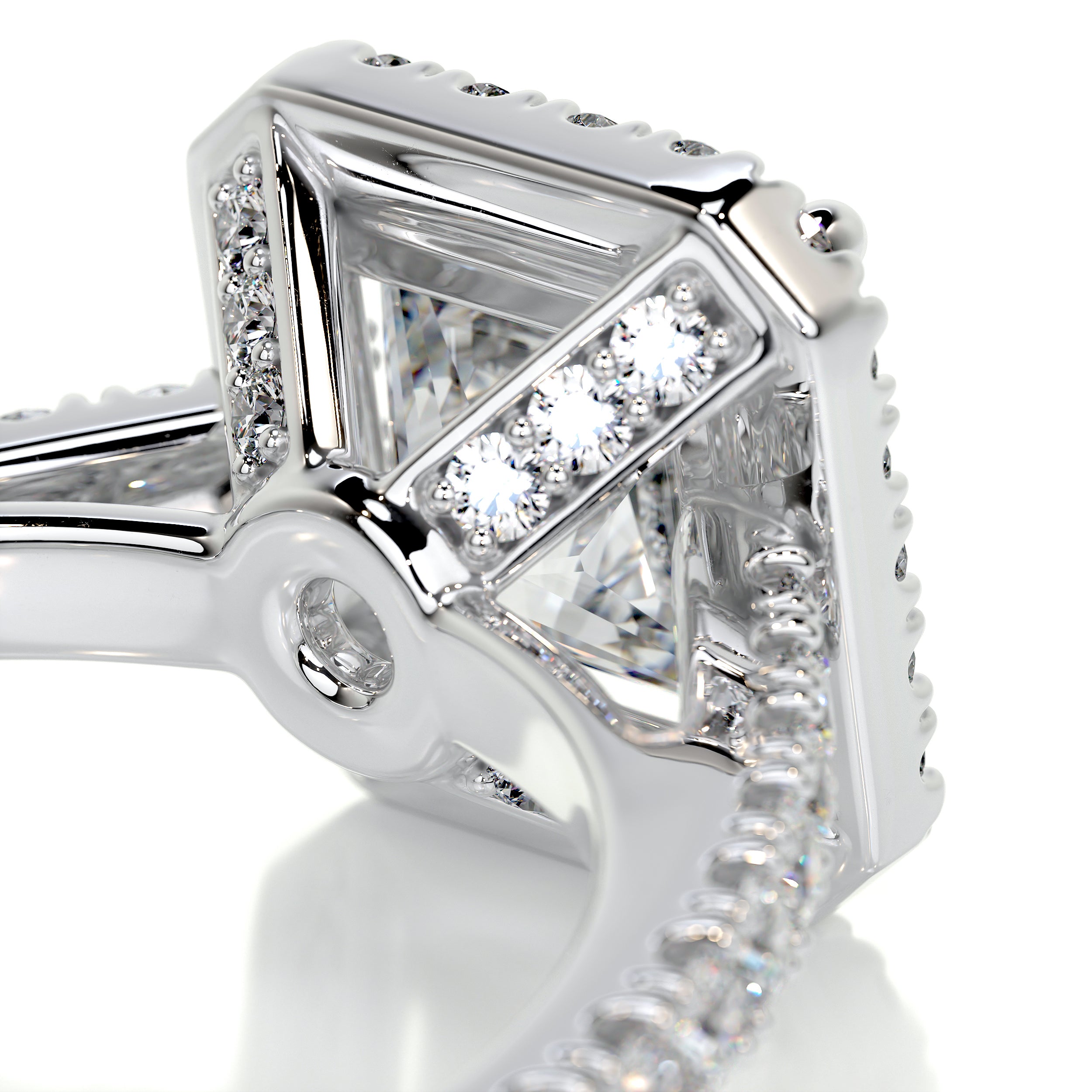 Selena Diamond Engagement Ring -18K White Gold