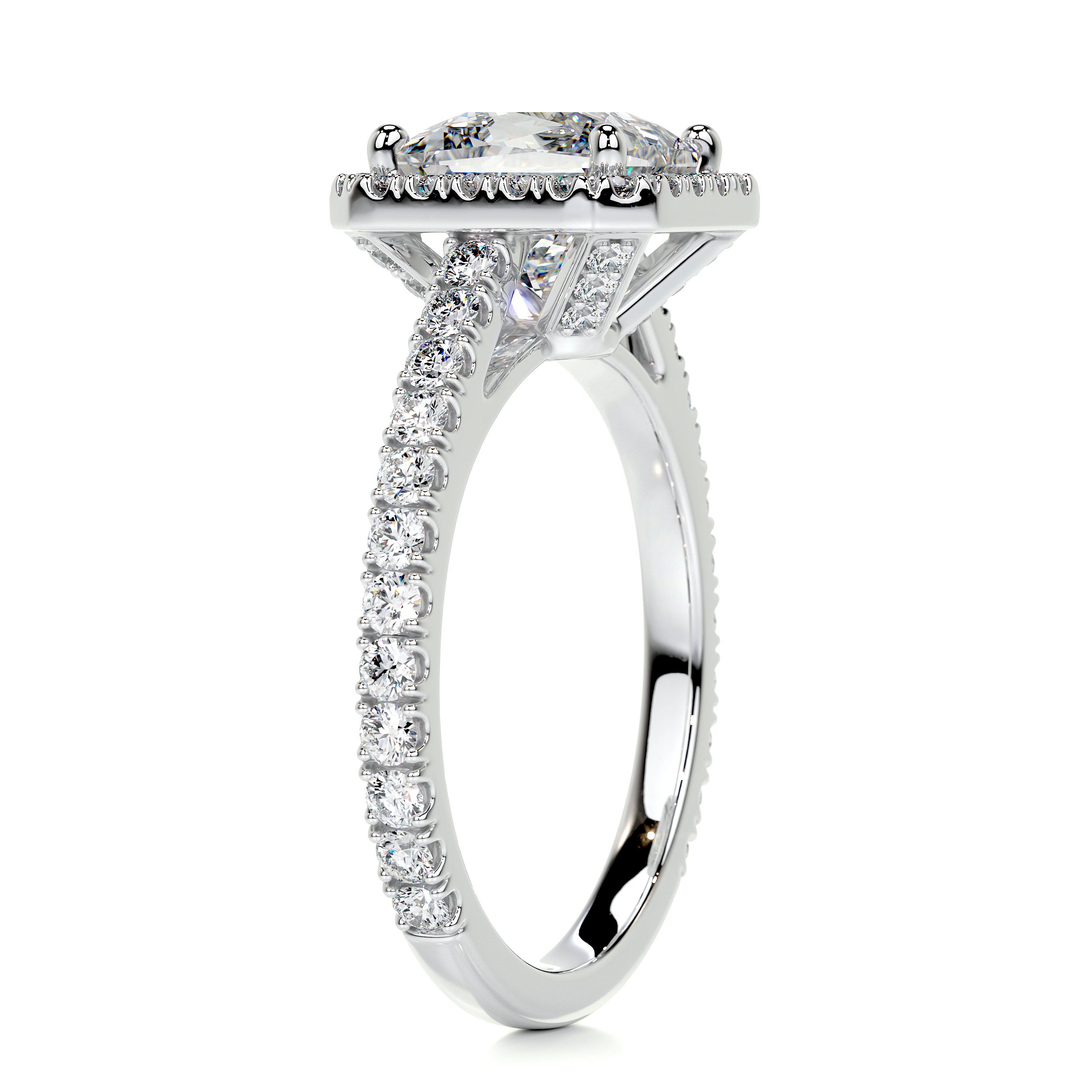 Special Selena Diamond Engagement Ring -14K White Gold