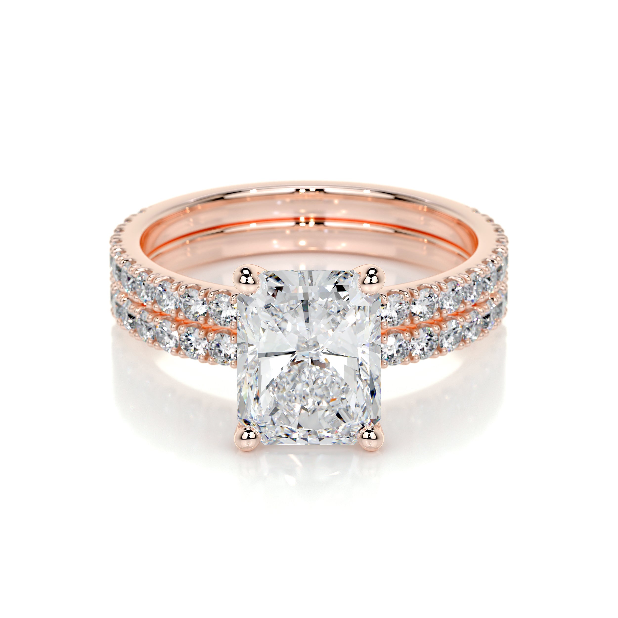Audrey Lab Grown Diamond Bridal Set (2.5 Carat) -14K Rose Gold