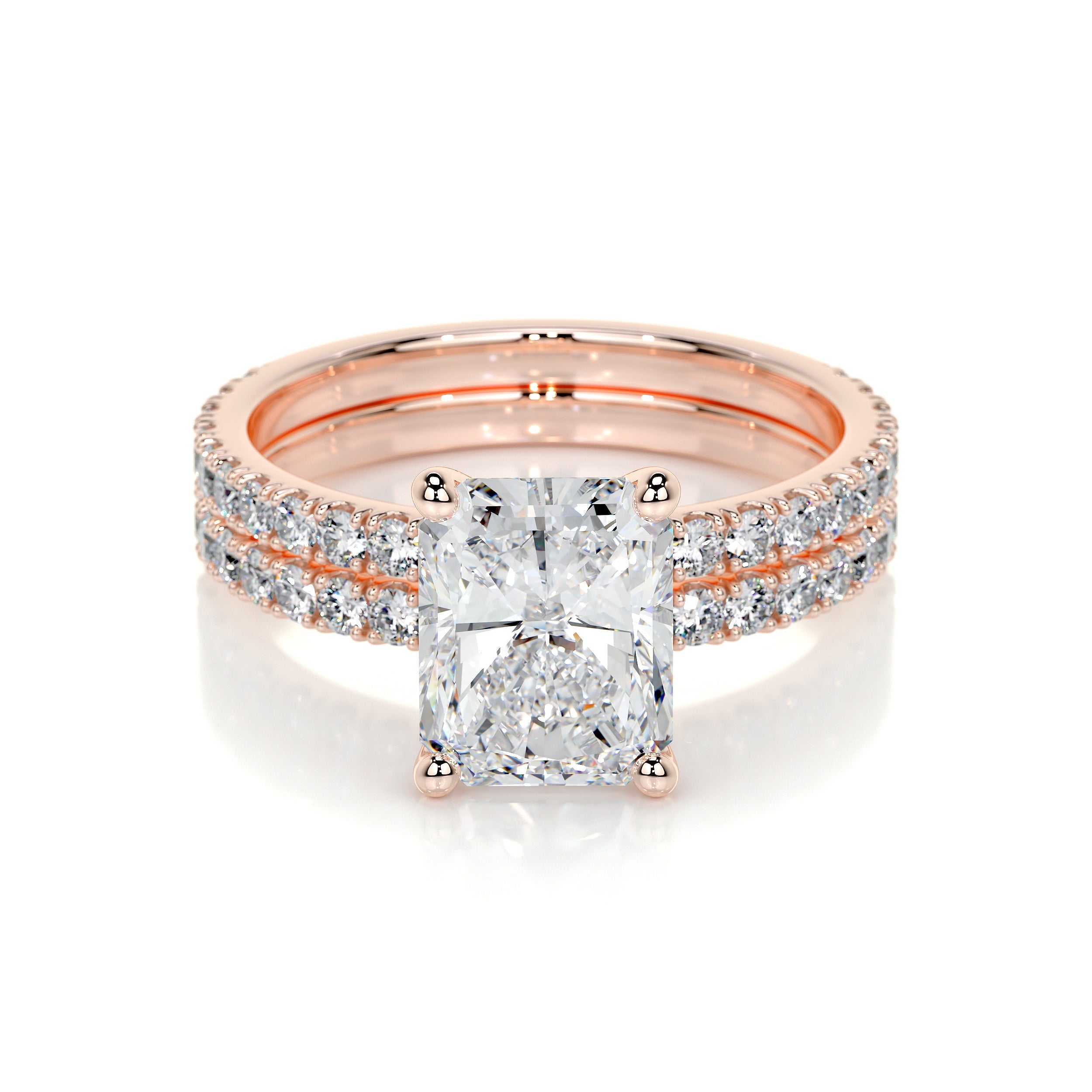 Audrey Lab Grown Diamond Bridal Set   (2.5 Carat) -14K Rose Gold